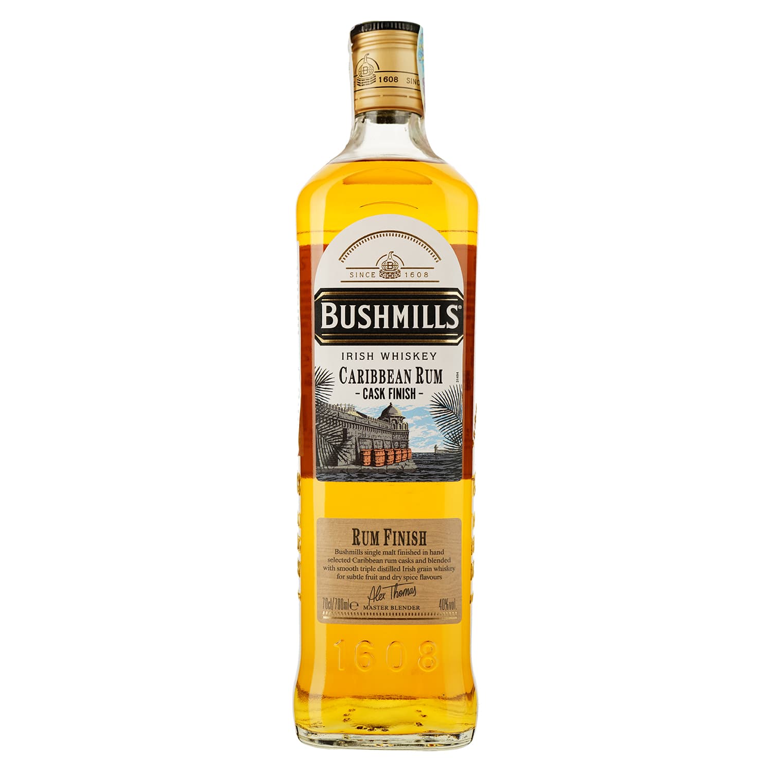 Віскі Bushmills Caribbean Rum Cask Finish Blended Irish Whiskey 40% 0.7 л - зображення 1