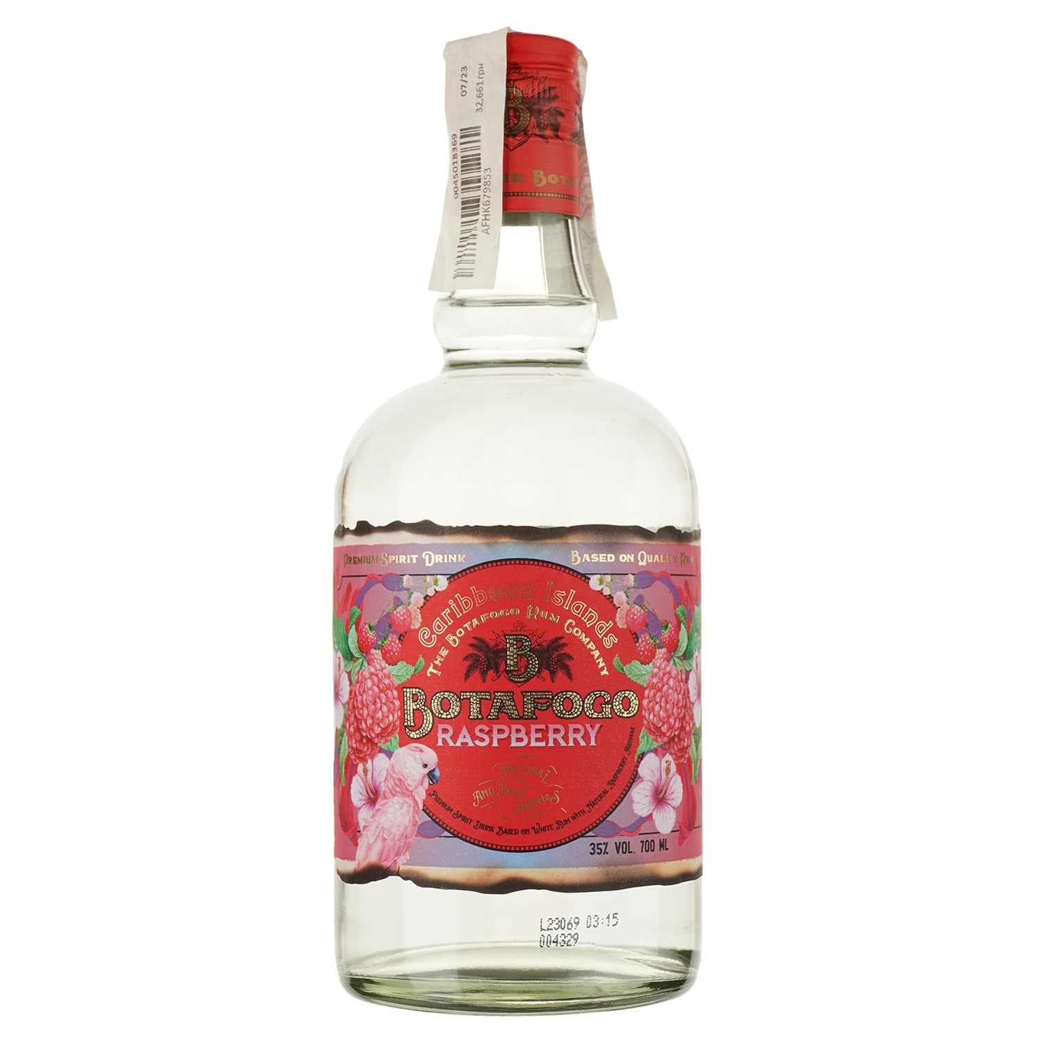 Ромовий напій Botafogo Raspberry, 35%, 0,7 л - зображення 1