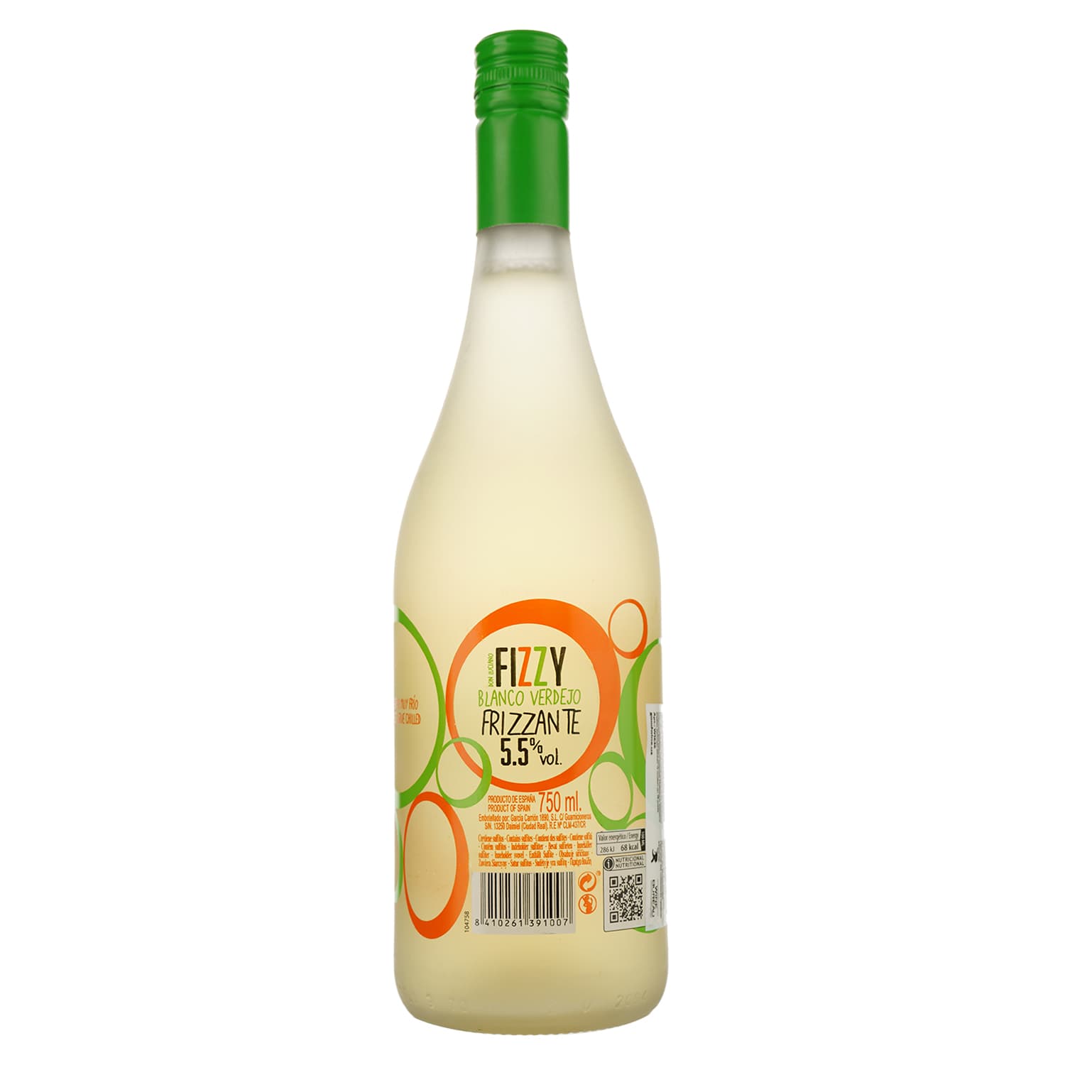 Вино ігристе Fizzy Frizzante Verdejo, біле, напівсолодке, 5,5%, 0,75 л (W1636) - зображення 2