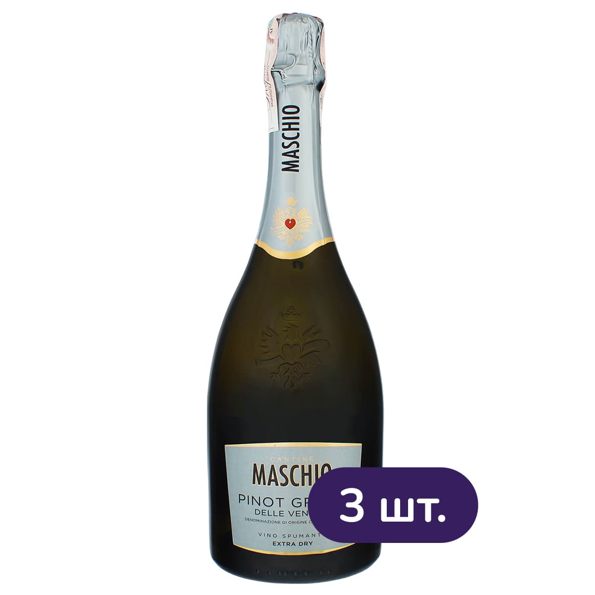 Вино ігристе Maschio Pinot Grigio 11% 2.25 л (3 шт. х 0.75 л) - зображення 1