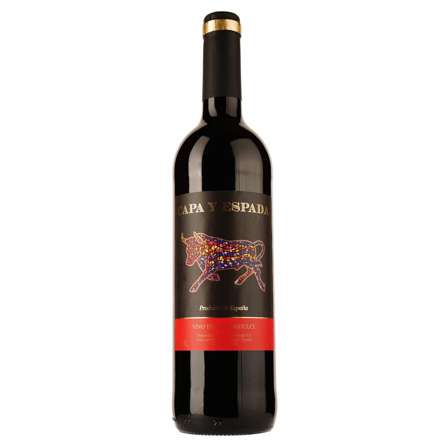 Вино Capa y Espada Vino Tinto Semidulce, червоне, напівсолодке, 0,75 л - зображення 1