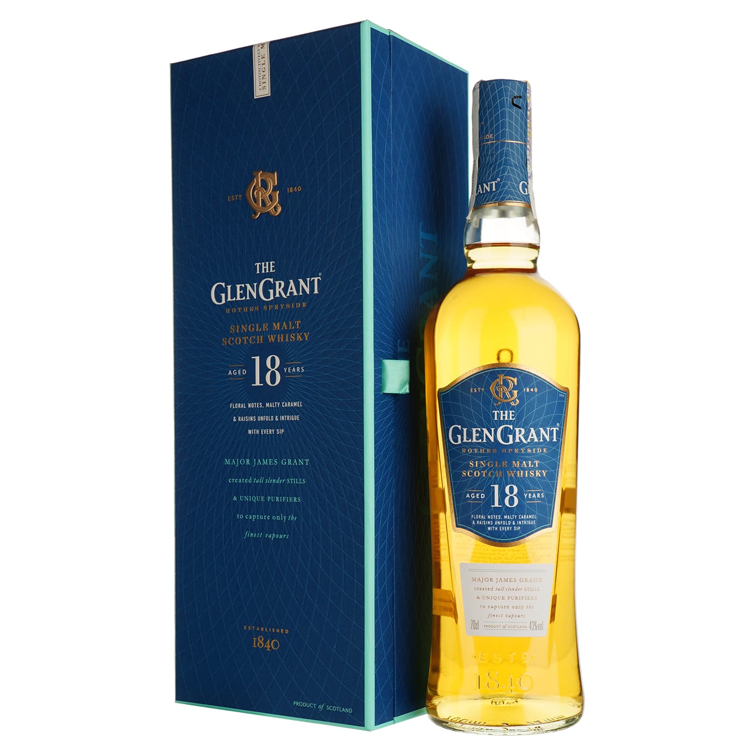 Віскі Glen Grant 18 yo Single Malt Scotch Whisky 43% 0.7 л - зображення 1
