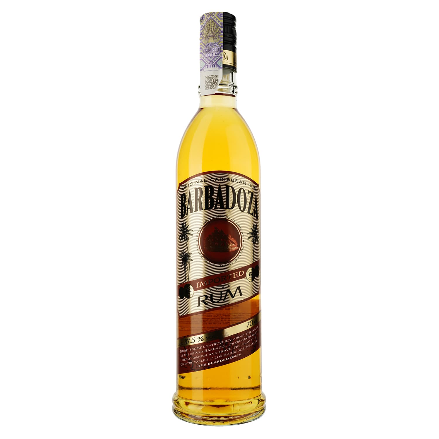 Ром Barbadoza Dark, 37.5%, 0.7 л - зображення 1