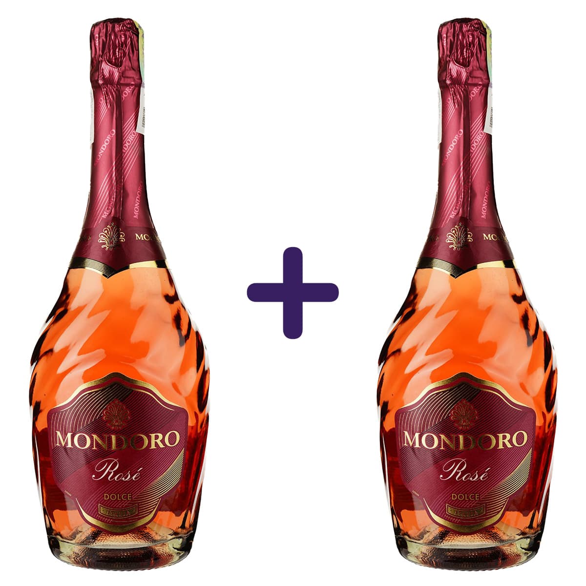 Вино ігристе Mondoro Rose рожеве солодке 0.75 л х 2 шт. - зображення 1