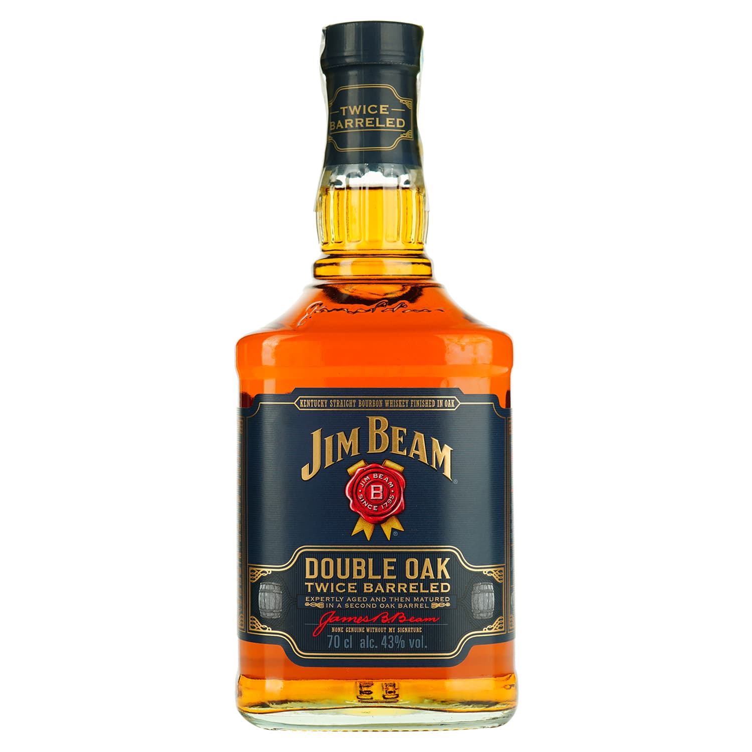 Віскі Jim Beam Double Oak, 43%, 0,7 л - зображення 1
