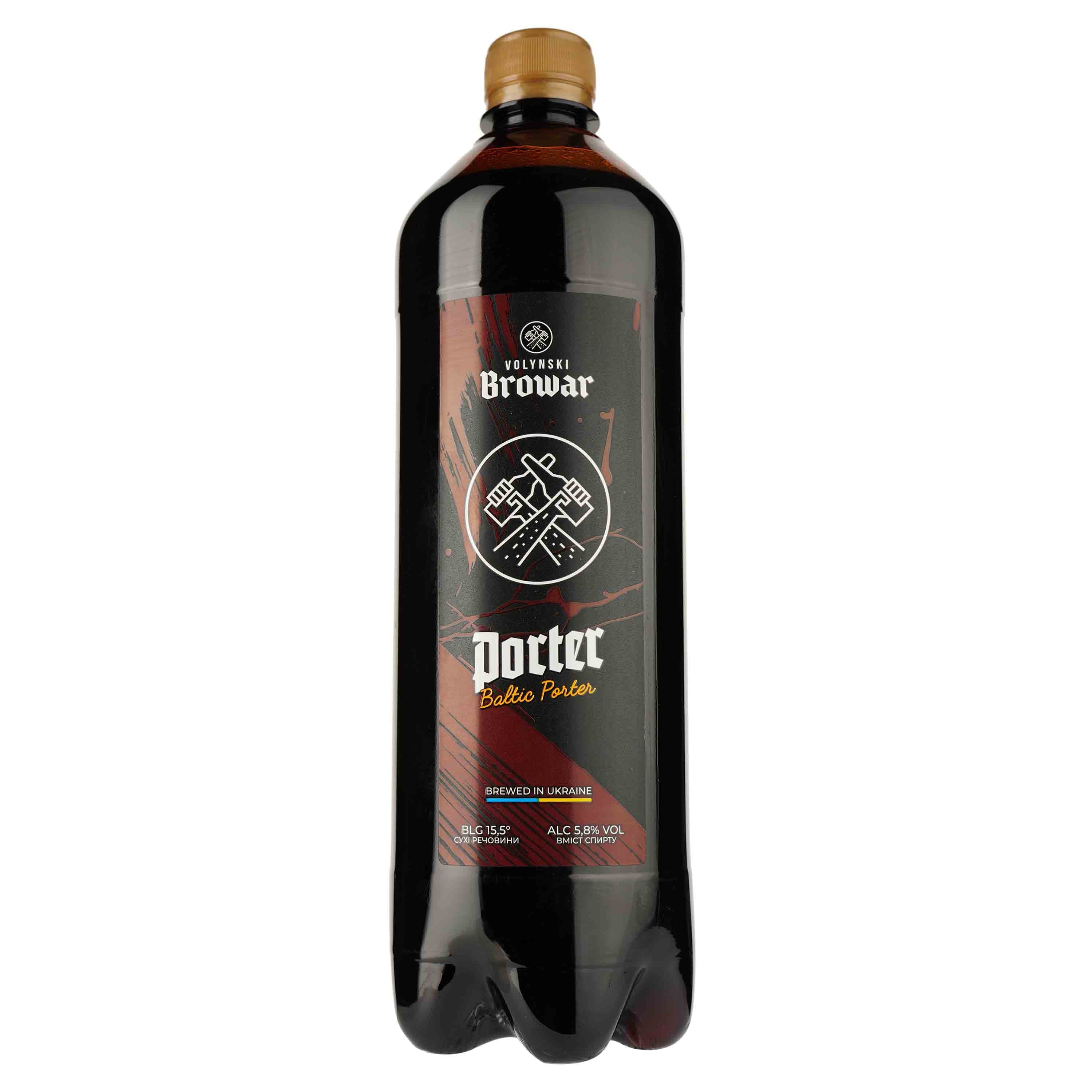 Пиво Volynski Browar Porter, темне, 5,8%, 1 л - зображення 1