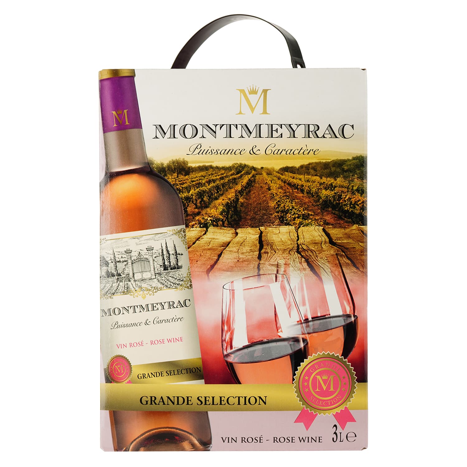 Вино Montmeyrac Rose, рожеве, сухе, 3 л - зображення 1