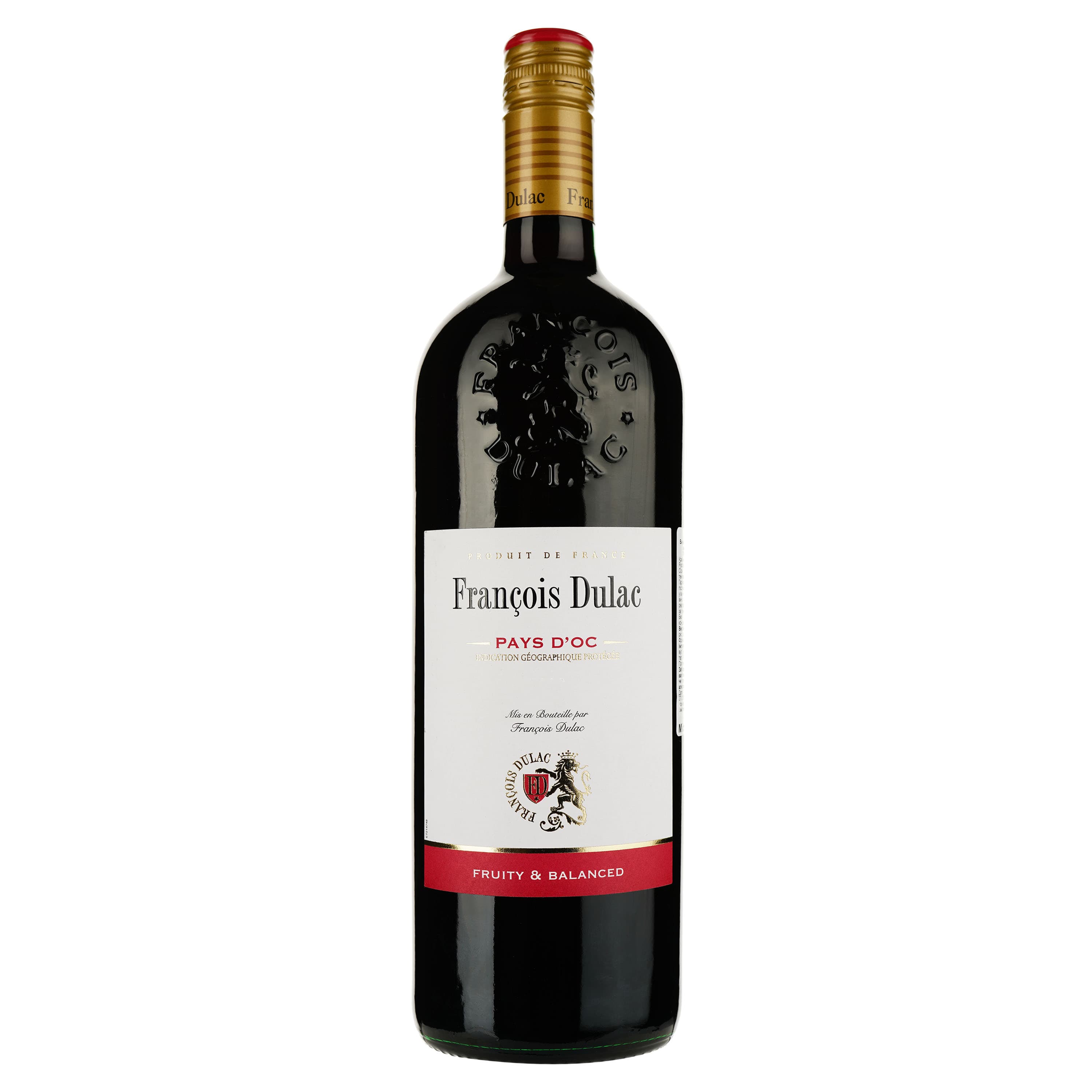 Вино Francois Dulac IGP Red Dry, 12,5%, 1 л - зображення 1