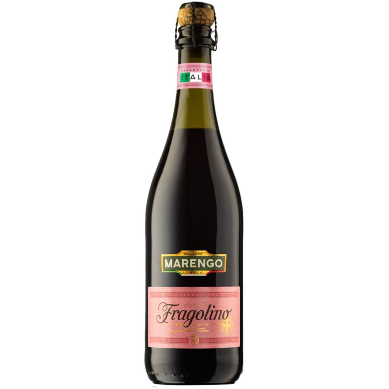 Напій винний Marengo Fragolino, червоний, солодкий, 7,5%, 0,75 л - зображення 1