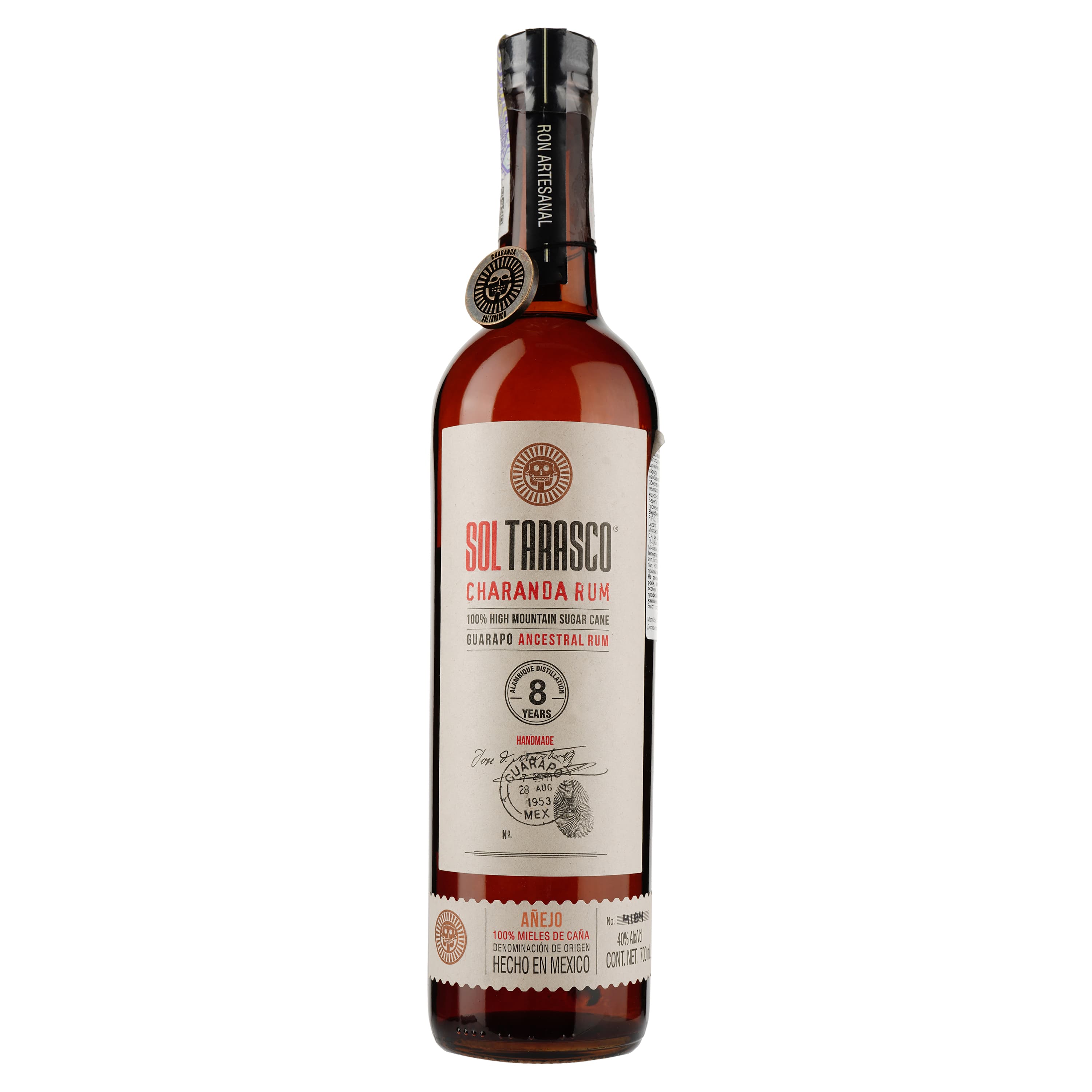 Чаранда Sol Tarasco Anejo 8 yo, 40%, 0,7 л - зображення 1