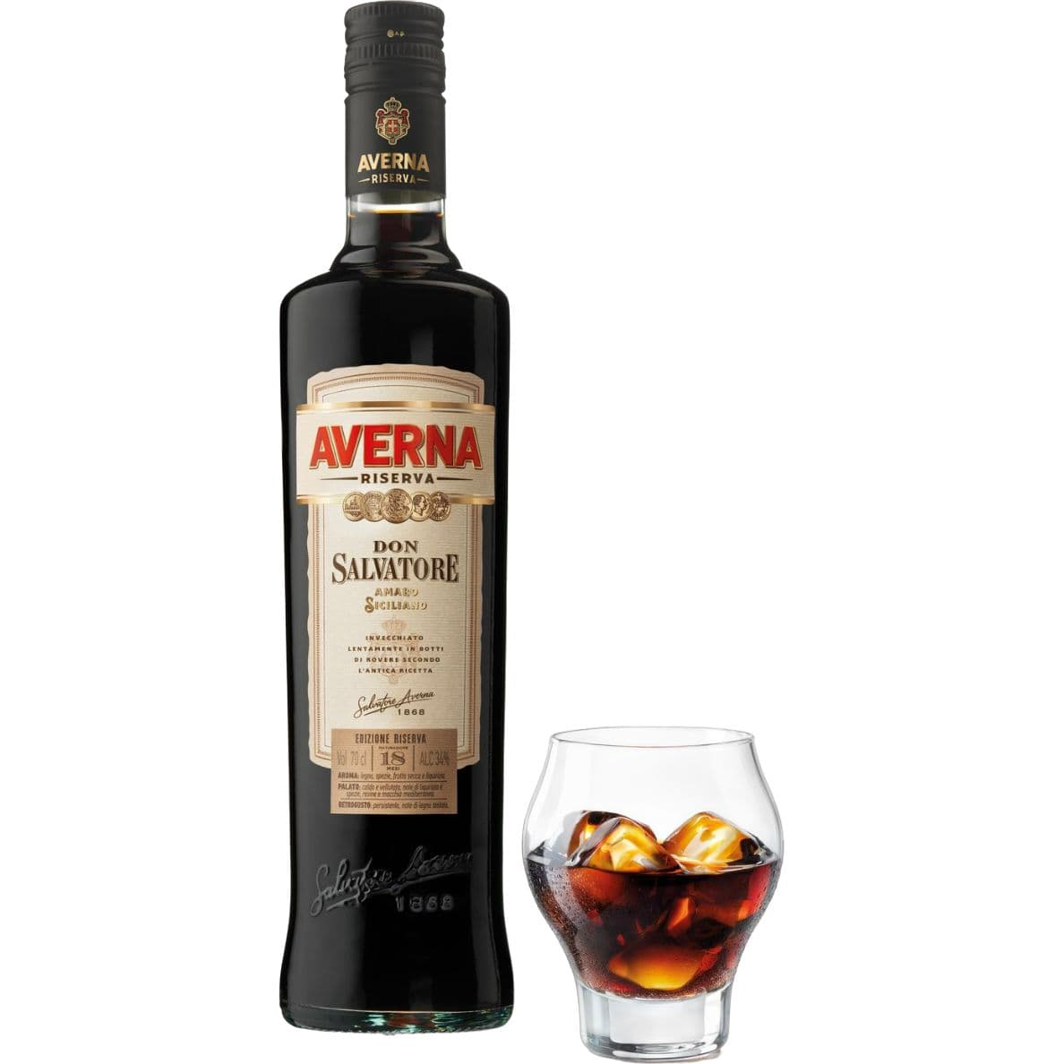 Лікер Averna Don Salvatore Amaro Siciliano, 34%, 0,7 л - зображення 3