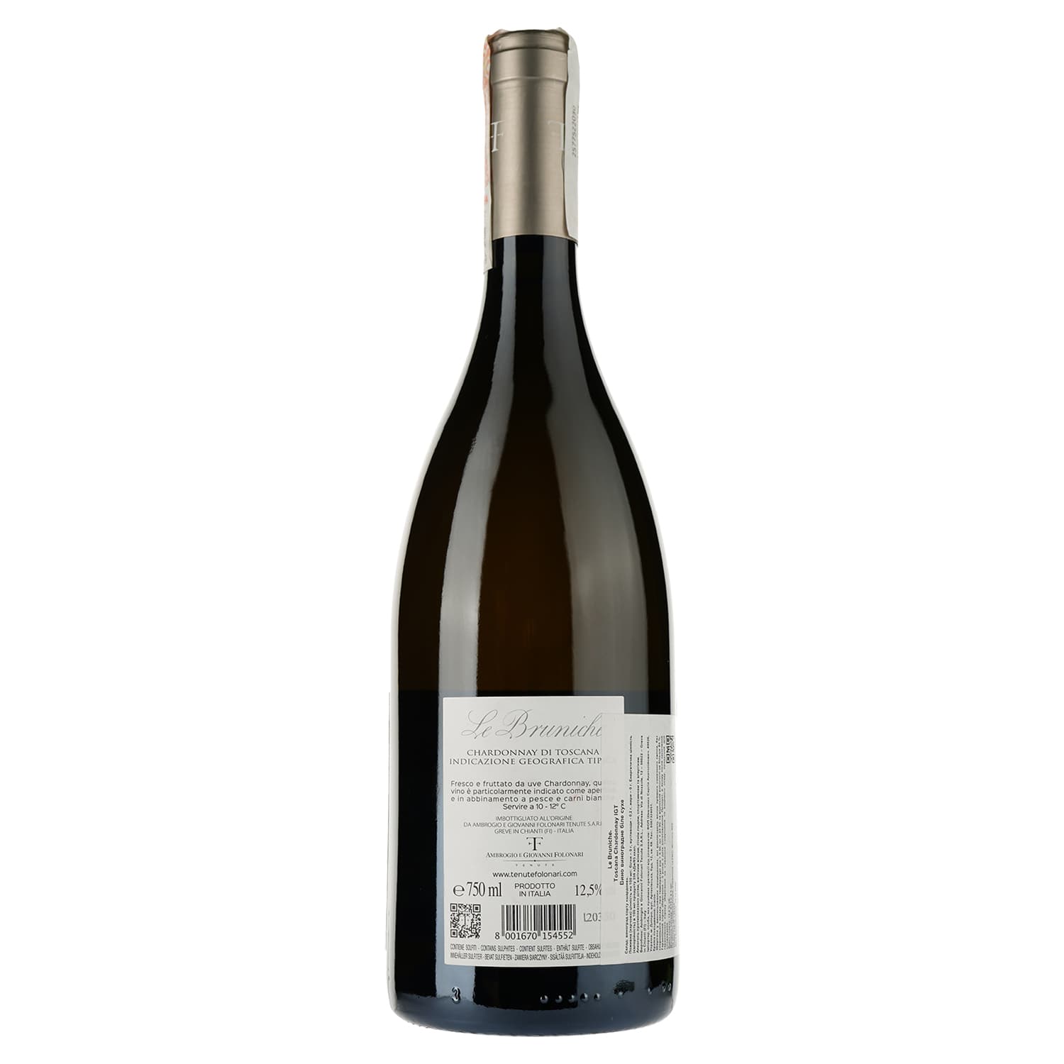 Вино Tenuta di Nozzole Le Bruniche Chardonnay Toscana, біле, сухе, 0,75 л - зображення 2