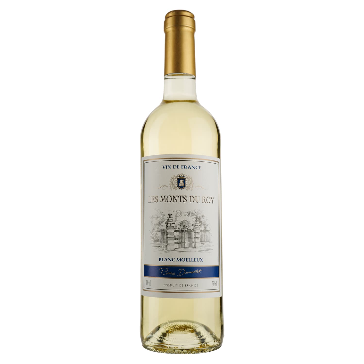 Вино Les Monts du Roy Piere Dumonte Blanc, біле, напівсолодке, 11%, 0,75 л - зображення 1