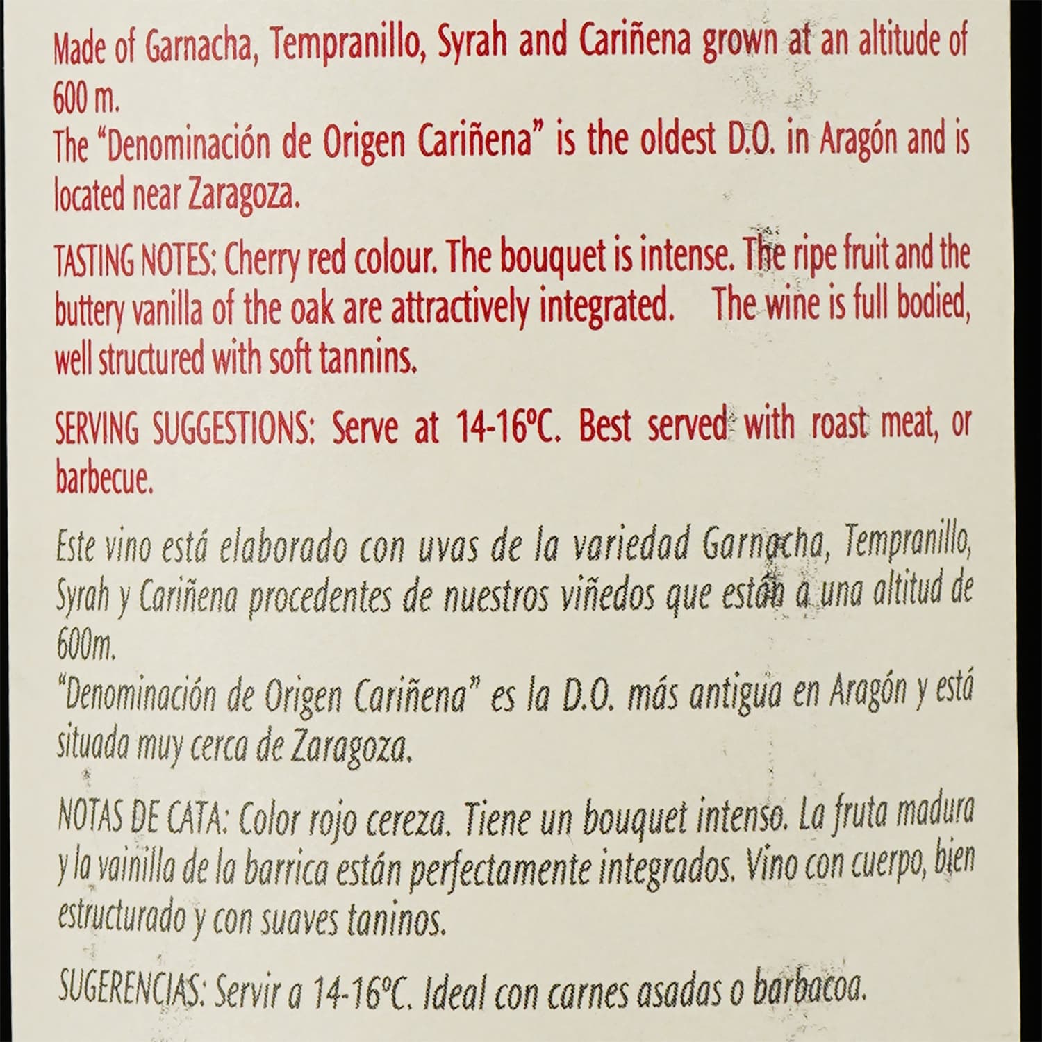 Уцінка. Вино Covinca Vina Oria Crianza, червоне, сухе, 13,5%, 0,75 л (8000014946556) - зображення 3