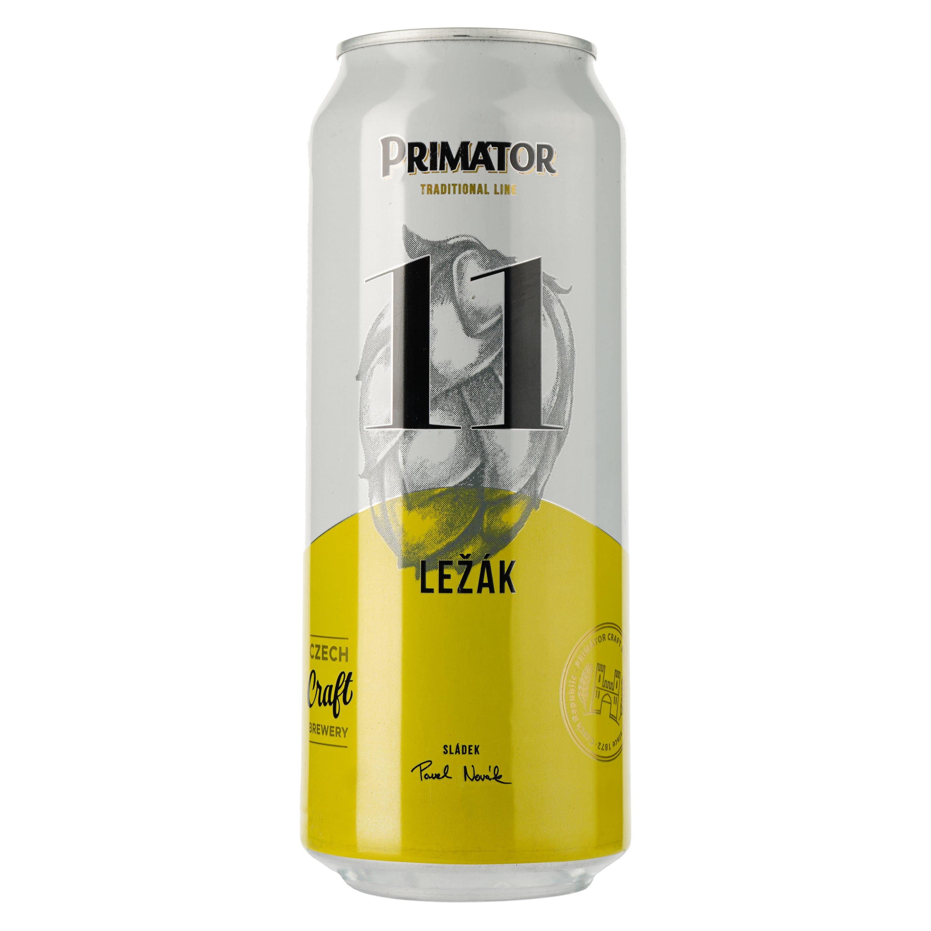 Пиво Primator Lezak 11 світле, 4.7%, з/б, 0.5 л - зображення 1