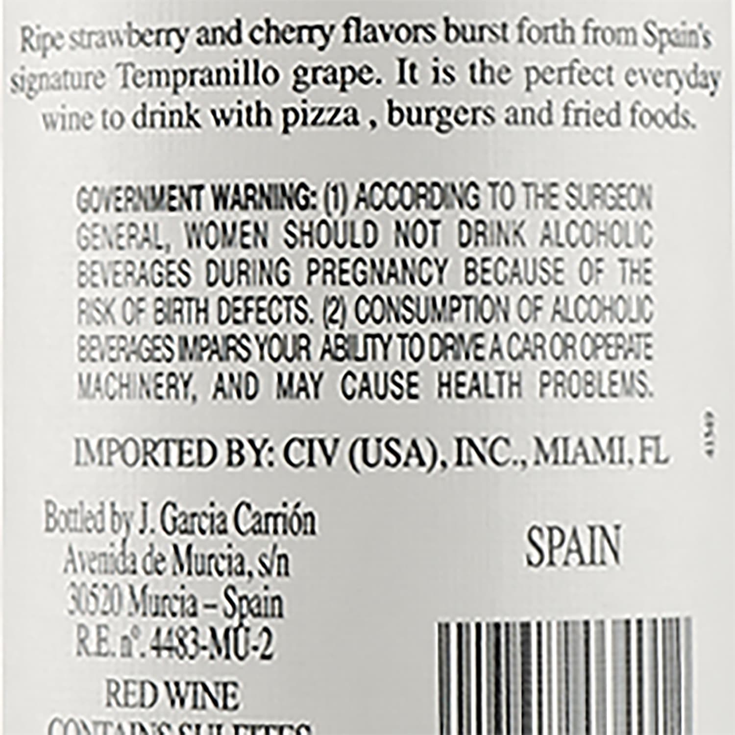 Вино Castillo San Simon Tempranillo, червоне, сухе, 12,5%, 0,75 л (27250) - зображення 3