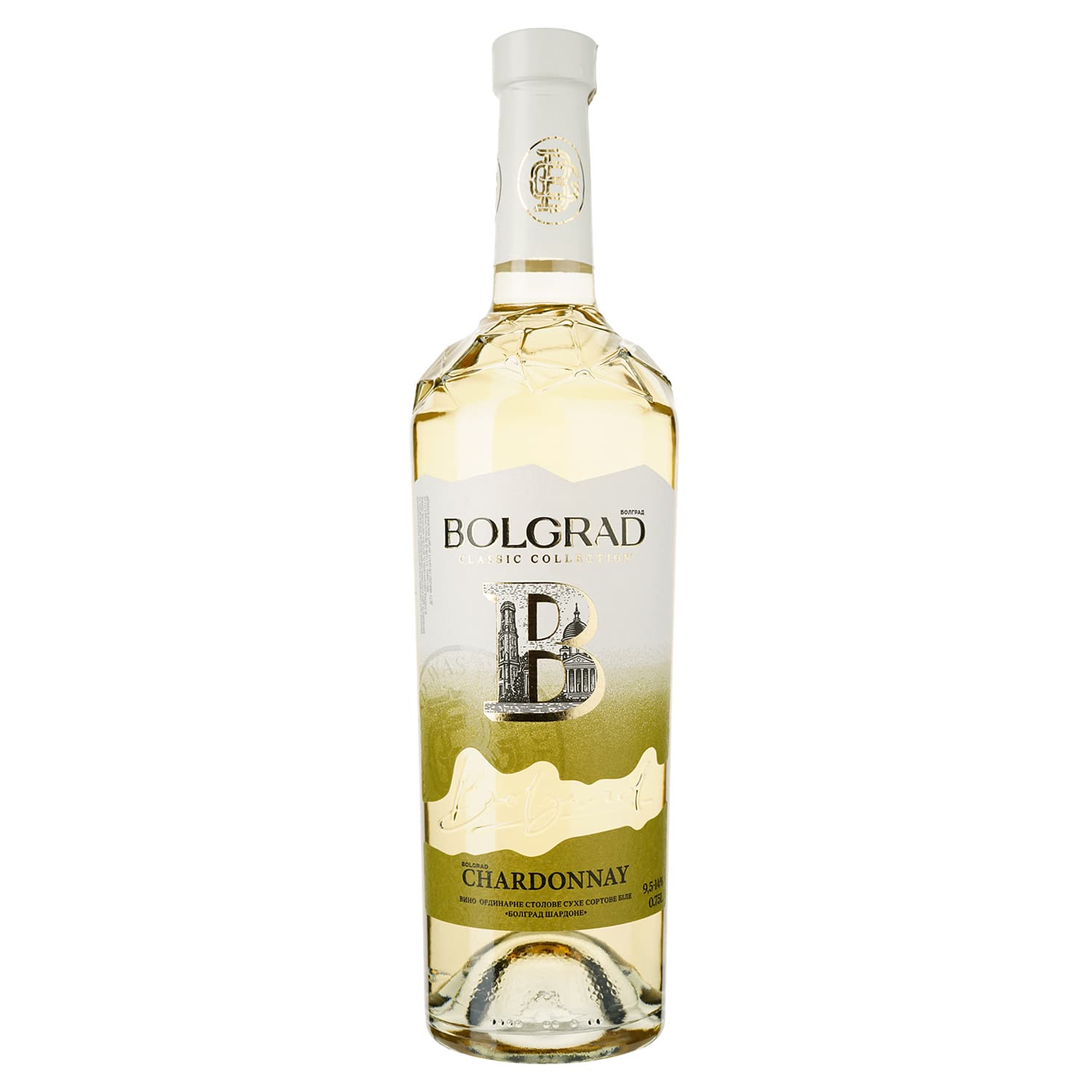 Вино Bolgrad Classic Collection Chardonnay біле сухе 0.75 л - зображення 1