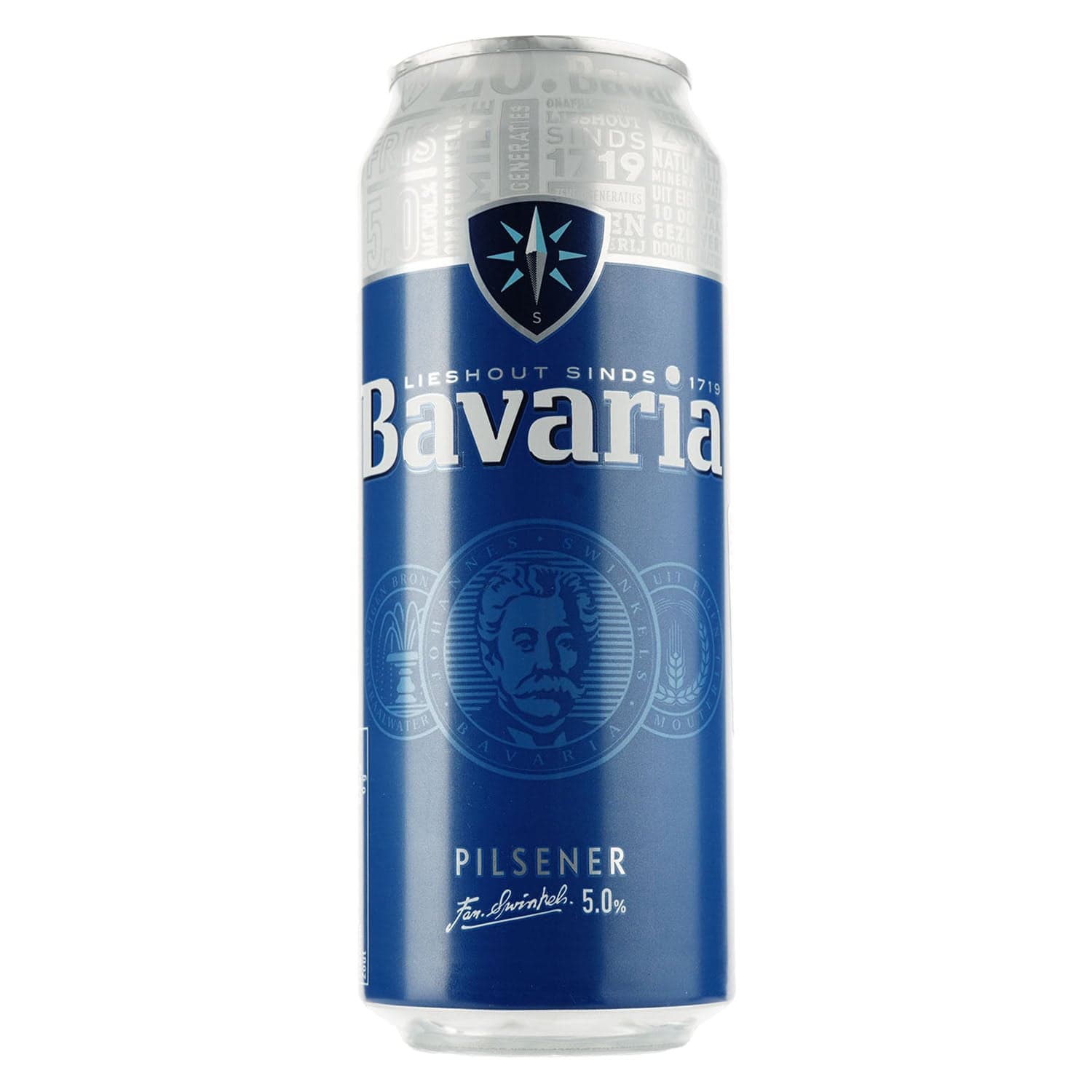 Пиво Bavaria, світле, фільтроване, 5%, з/б, 0,5 л - зображення 1