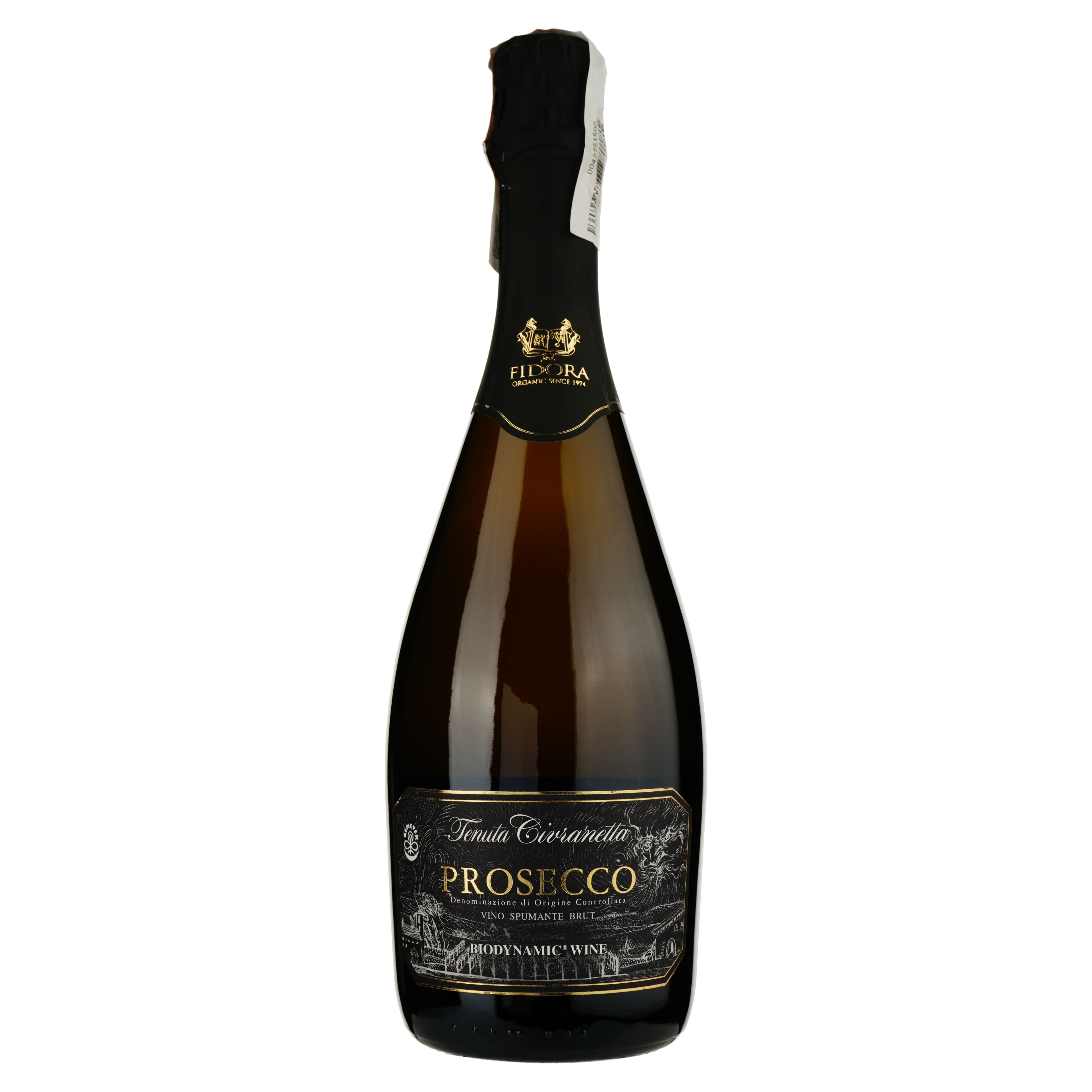 Ігристе вино Fidora Prosecco Brut Spumante, біле, брют, 0,75 л - зображення 1