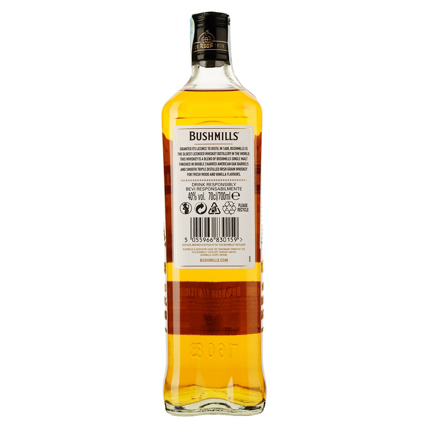 Віскі Bushmills Bourbon Finish Blended Irish Whiskey 40% 0.7 л - зображення 2