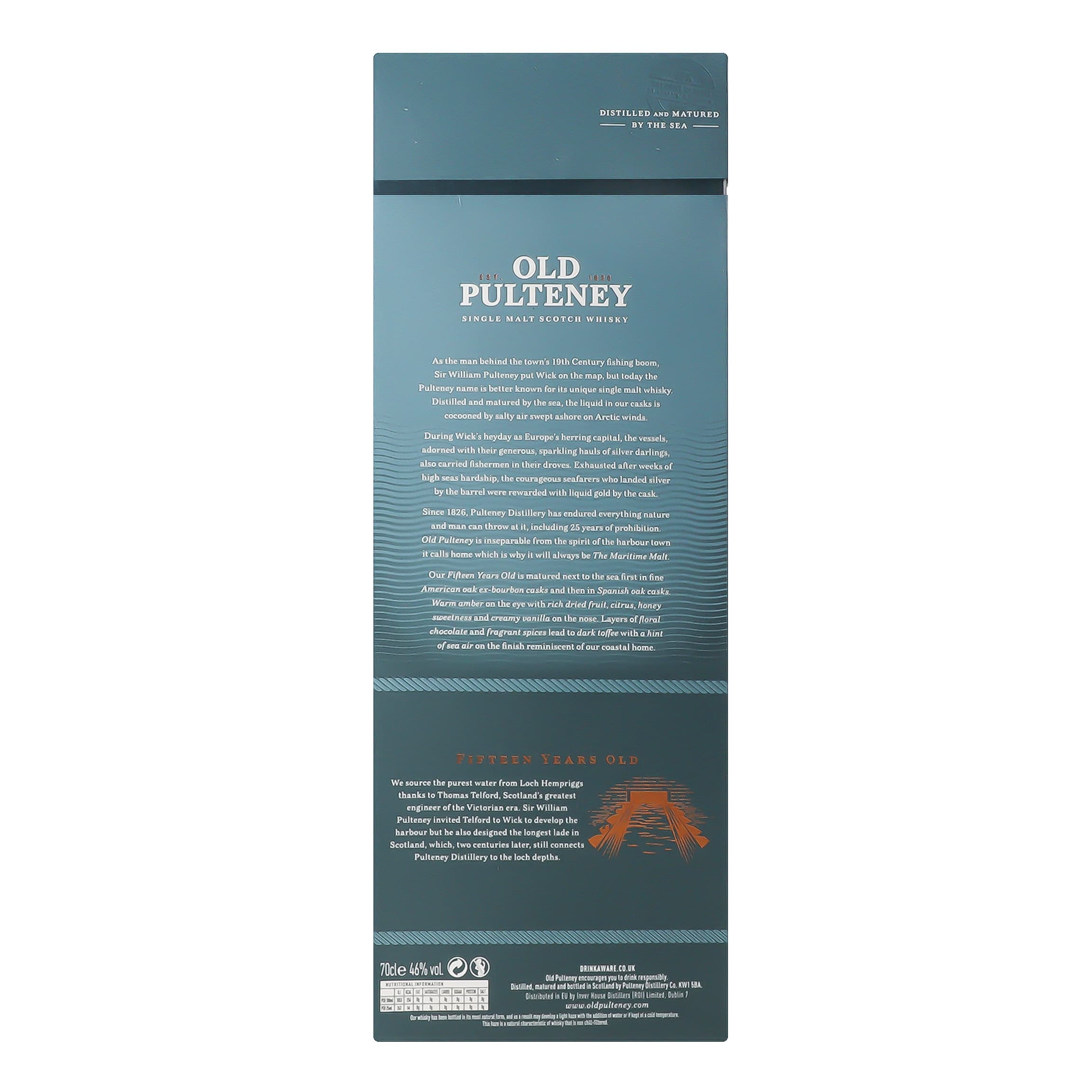 Віскі Old Pulteney 15 yo, подарункова кробка, 46%, 0,7 л - зображення 5
