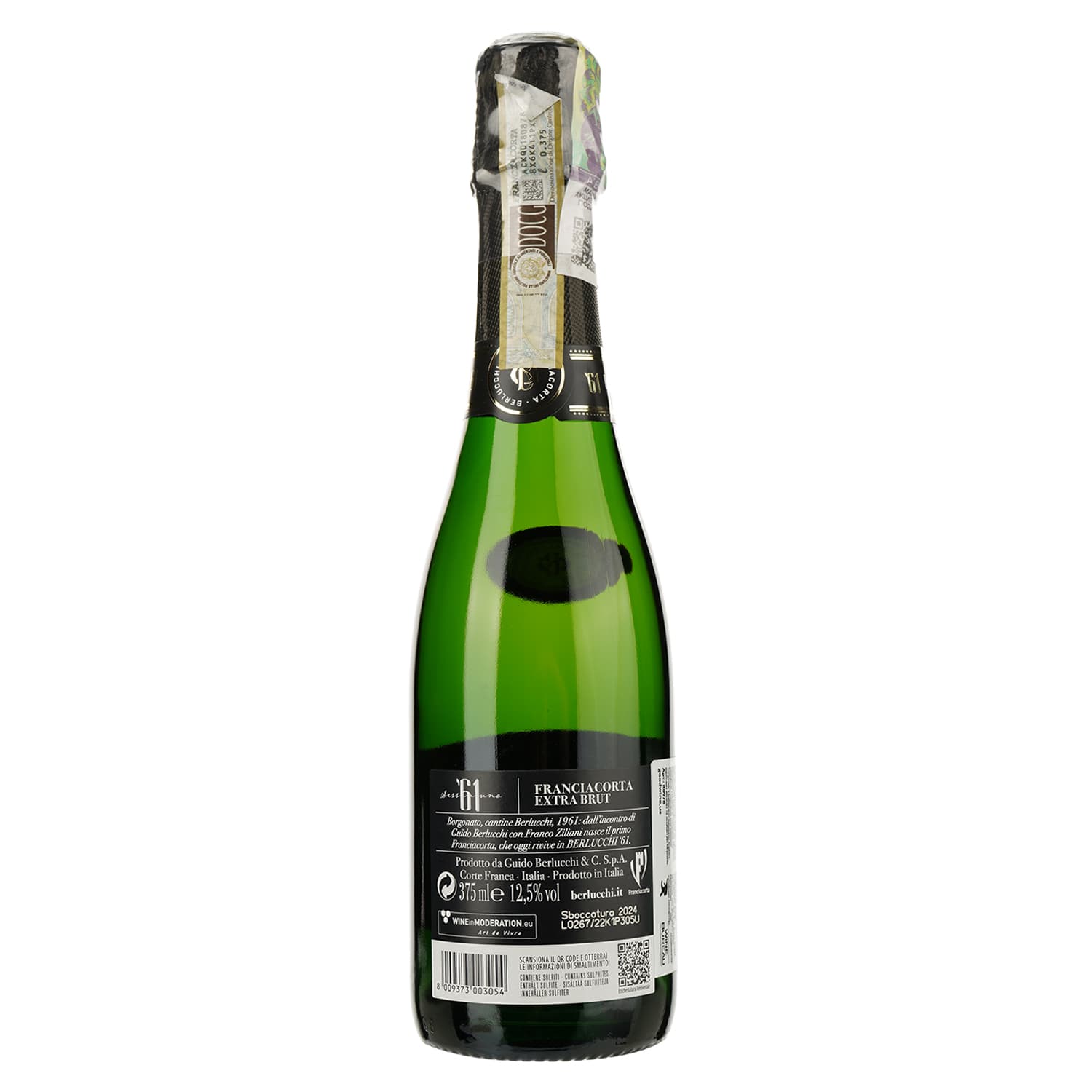 Ігристе вино Guido Berlucchi 61 Franciacorta Extra Brut, біле, екстра брют, 12,5%, 0,375 л (R0978) - зображення 2