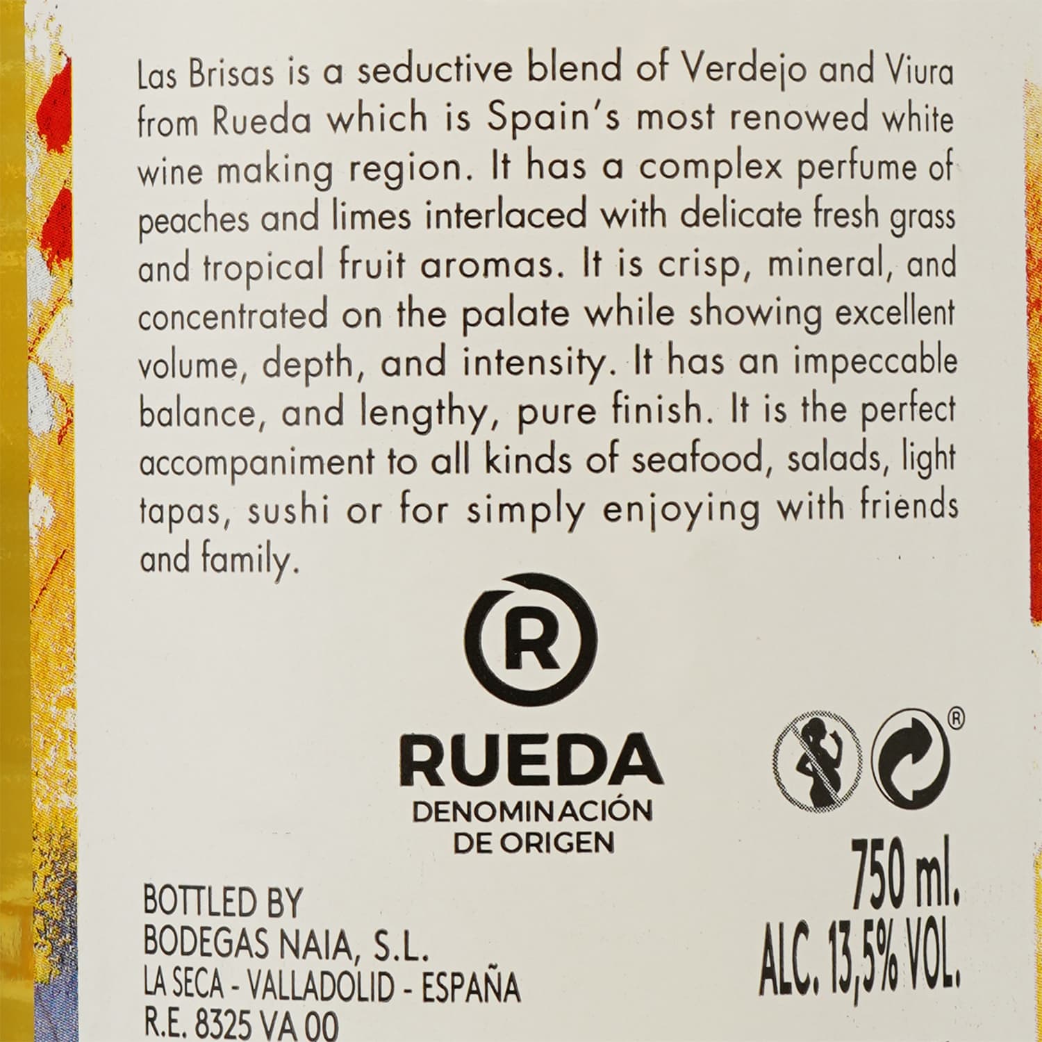 Вино Bodegas Naia Las Brisas Blend, біле, сухе, 0,75 л - зображення 3