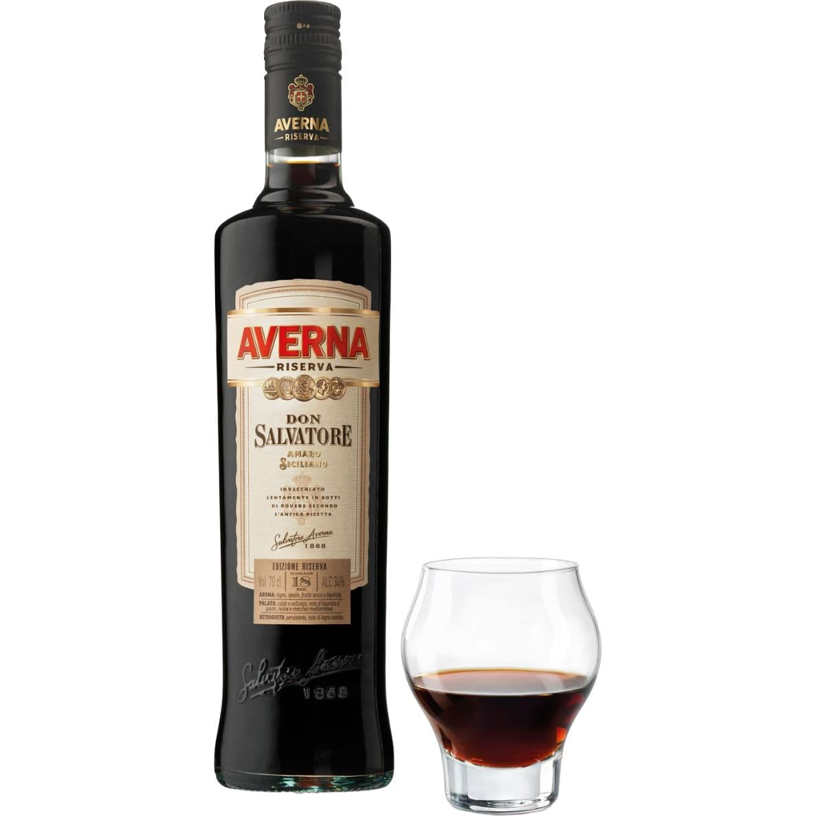Лікер Averna Don Salvatore Amaro Siciliano, 34%, 0,7 л - зображення 4