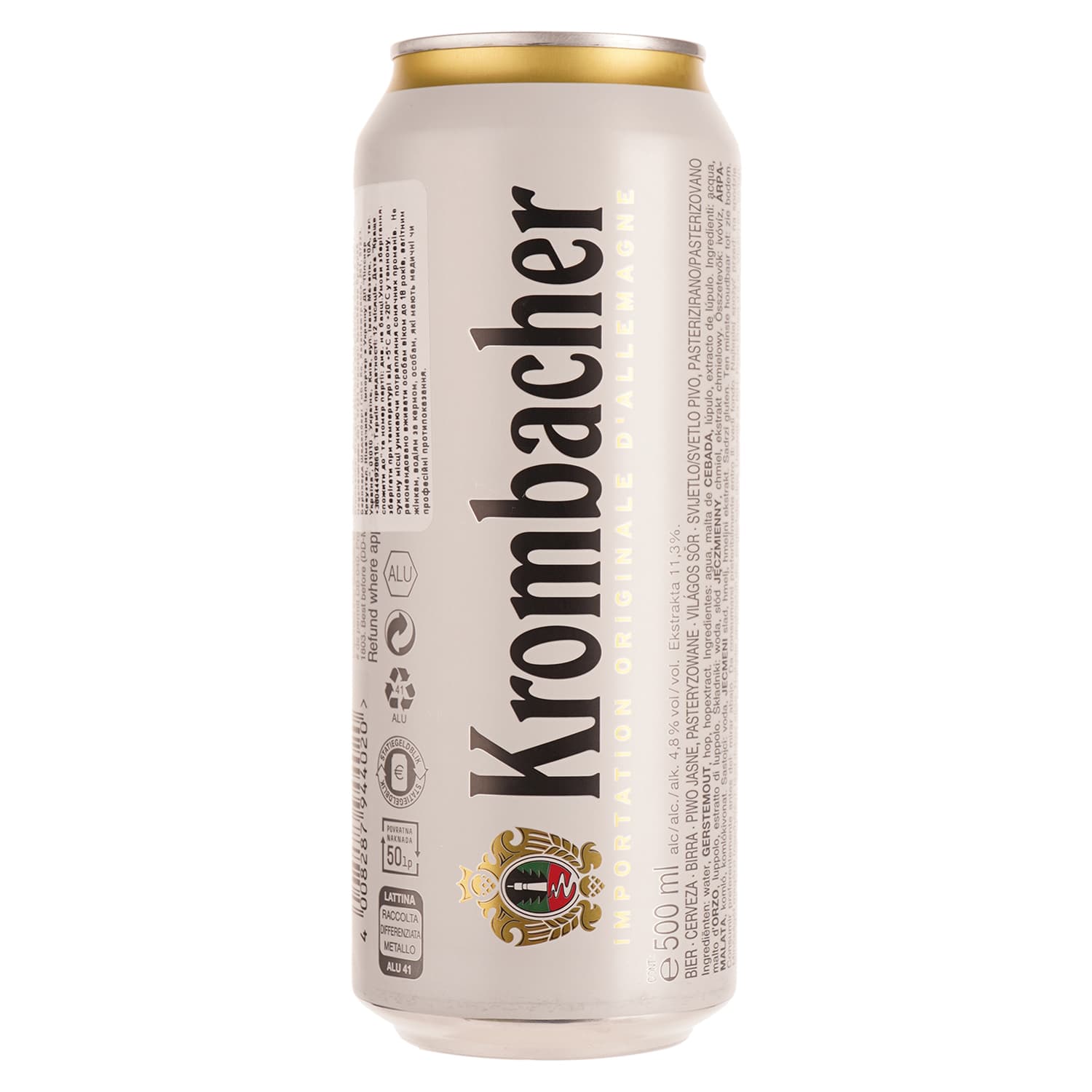 Пиво Krombacher Pils, світле, фільтроване, з/б, 4,8%, 0,5 л - зображення 2