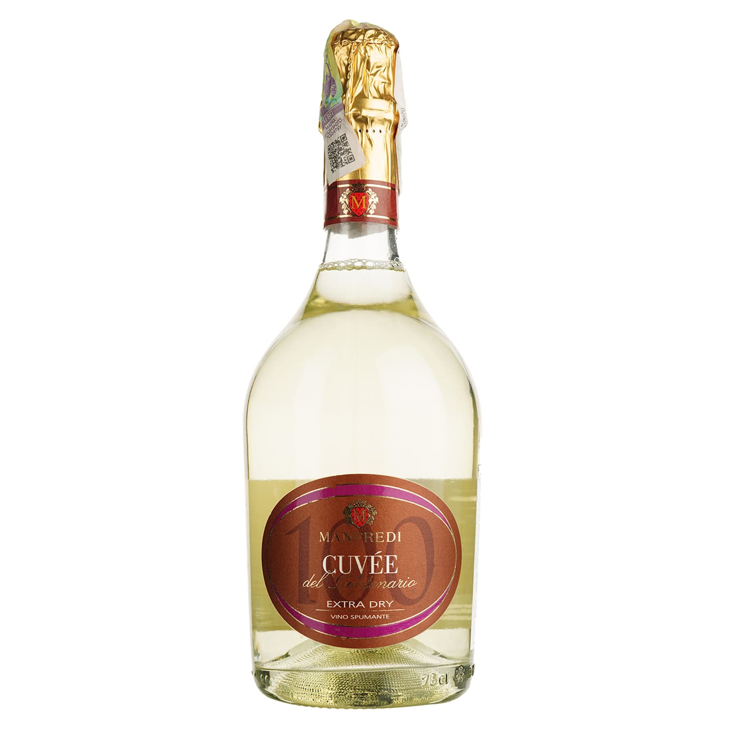 Вино ігристе Manfredi Centenario Cuvee Millisimato Extra Dry біле екстра сухе 0.75 л - зображення 1