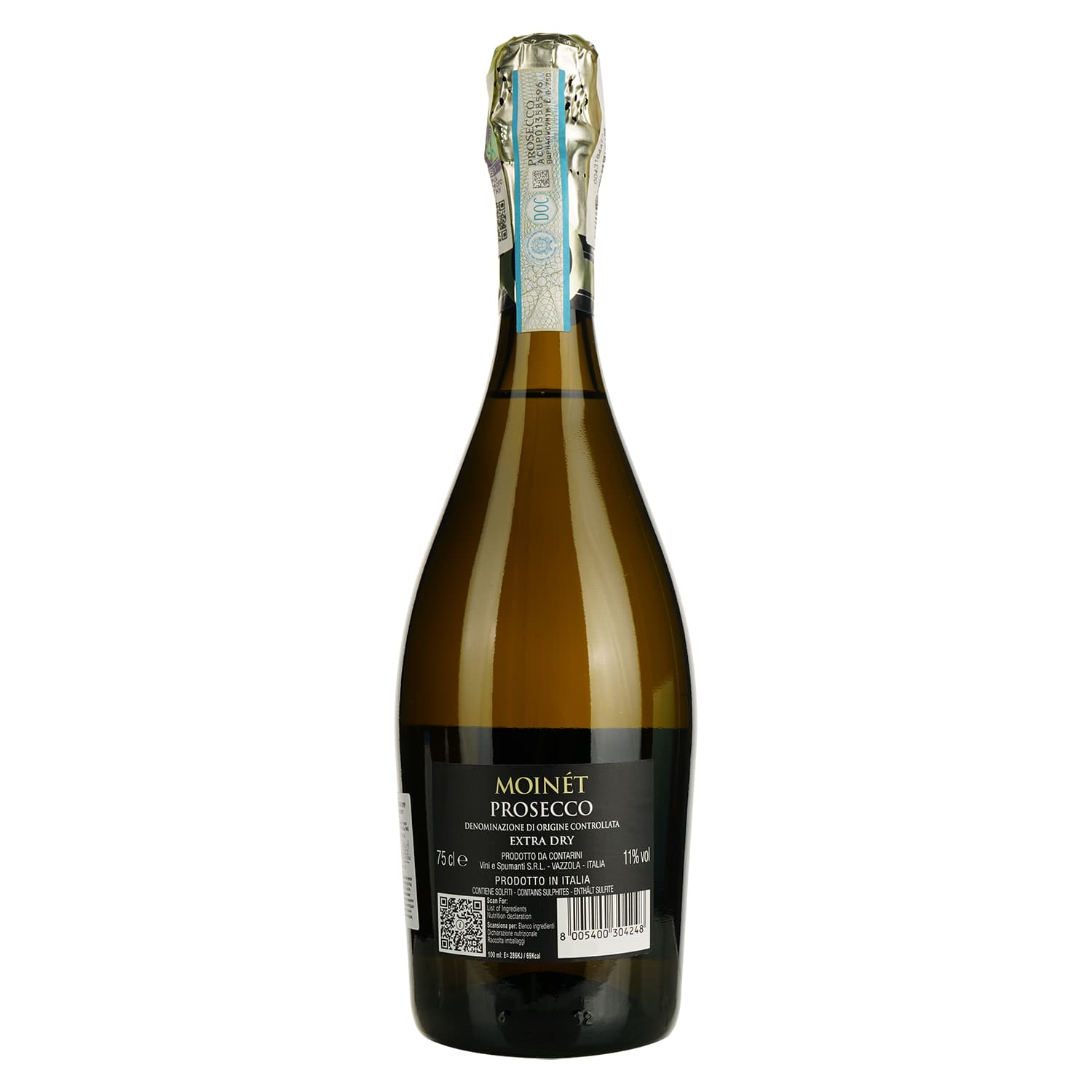 Вино ігристе Moinet Prosecco DOC біле екстра сухе 0.75 л - зображення 3