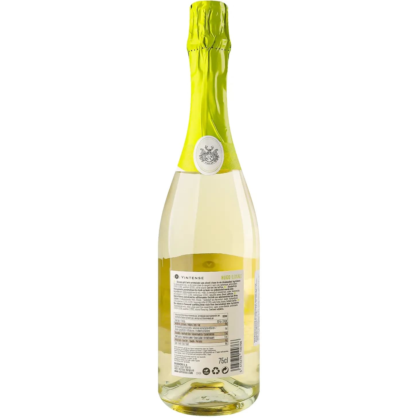 Винний ігристий напій Vintense Ice Hugo, безалкогольний, 0,75 л (779604) - зображення 2