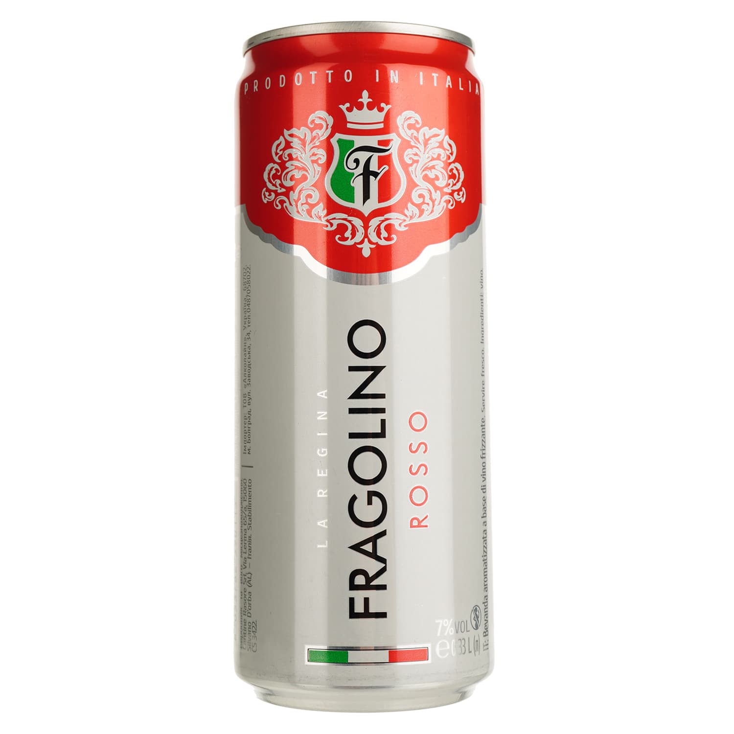Напій винний напівігристий La Regina Fragolina Rosso 7% з/б 0.33 л - зображення 1