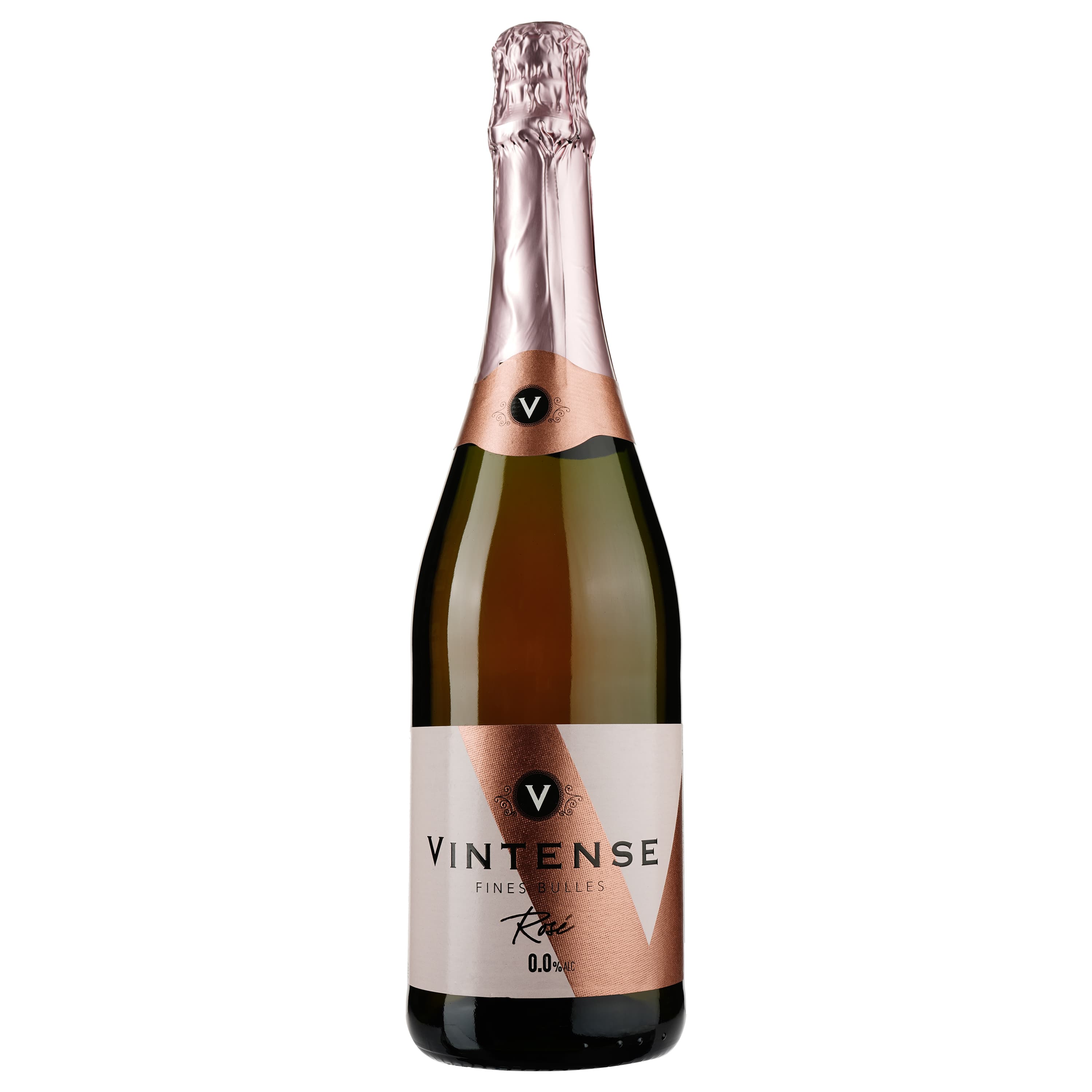 Вино ігристе Vintense Fines Bulles Rose Безалкогольне напівсолодке, 0,75 л, 0% (654441) - зображення 1