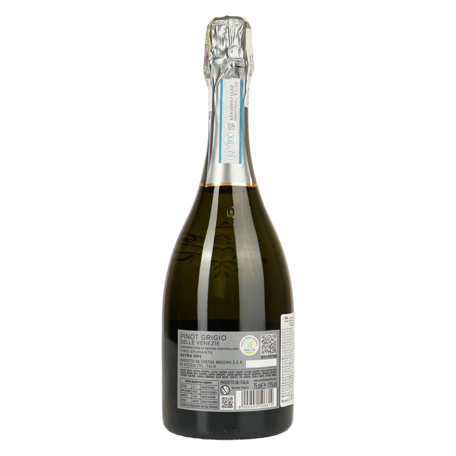 Вино ігристе Maschio Pinot Grigio, 11%, 0,75 л (782628) - зображення 3