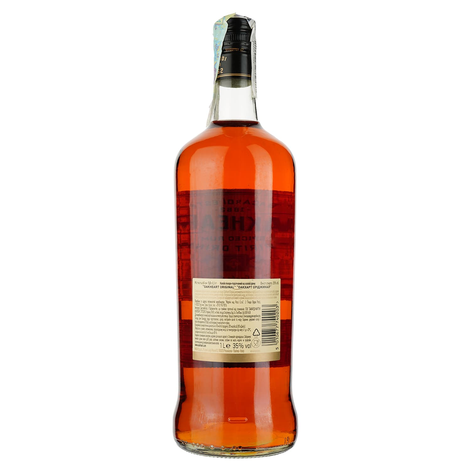 Спиртний напій на основі рому Oakheart Original 35% 6 л (1 л х 6 шт.) - зображення 3