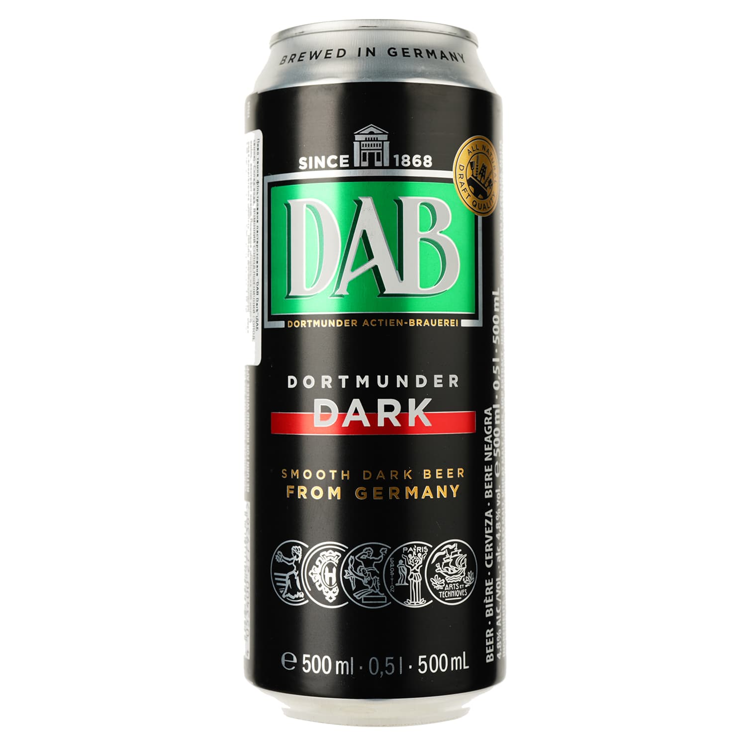 Пиво DAB Dark, темне, з/б, 4,8%, 0,5 л - зображення 1