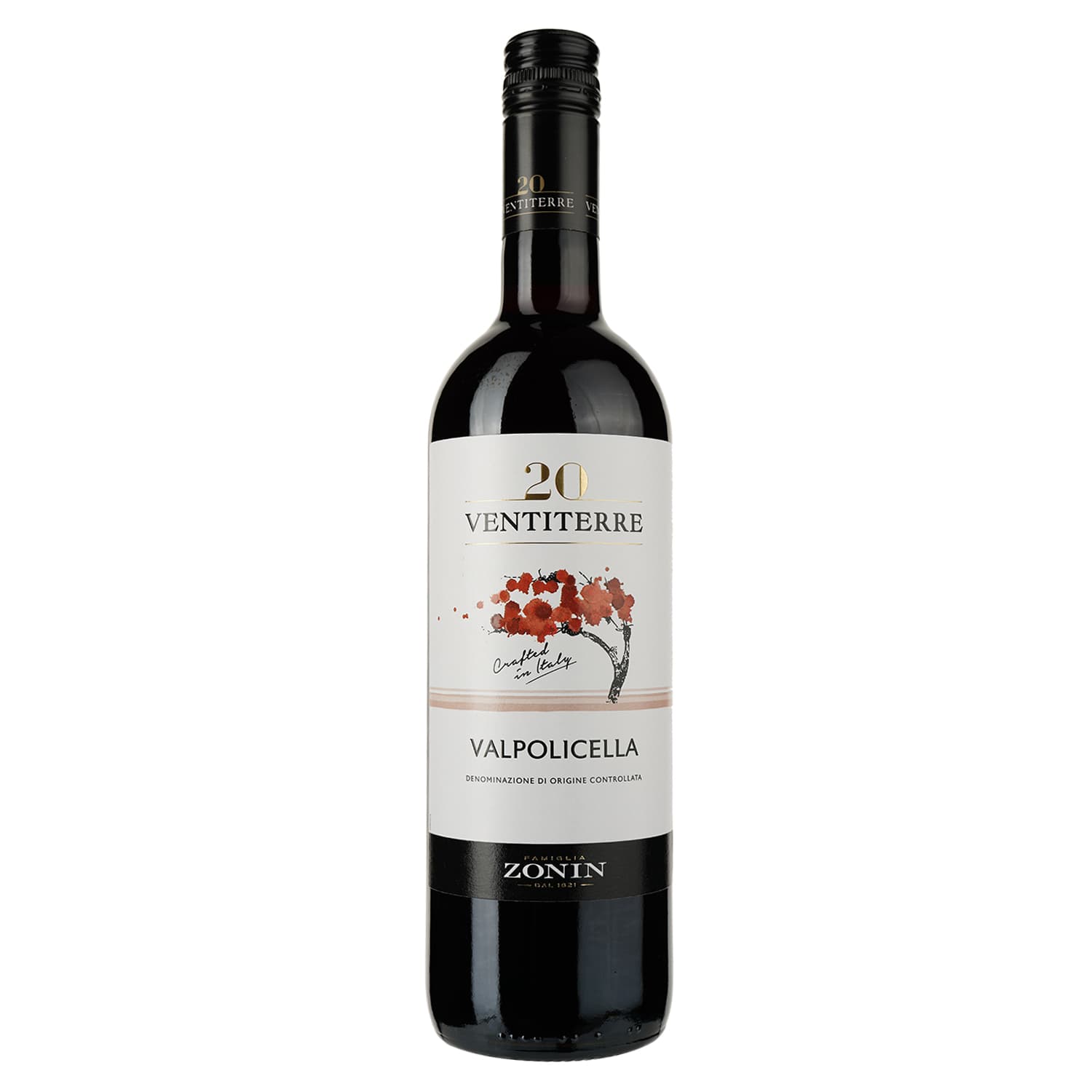 Вино Zonin Valpolicella 20 Ventiterre, червоне, сухе, 0,75 л - зображення 1