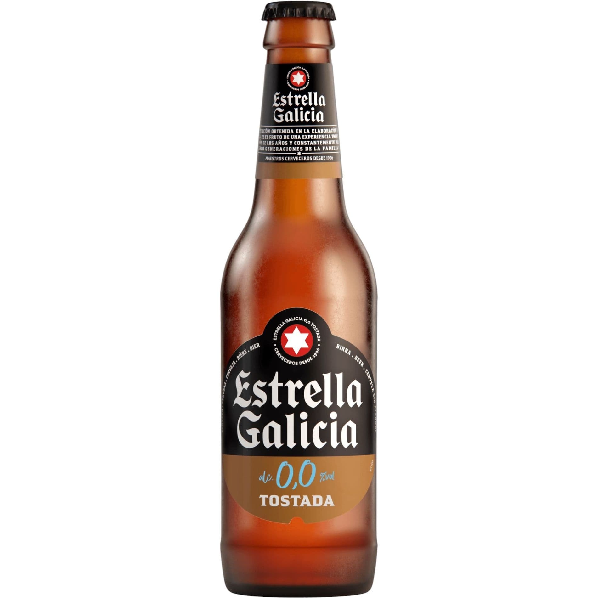 Упаковка пива Estrella Galicia Tostada безалкогольне світле 0% 1.5 л (0.25 л х 6 шт.) - зображення 2