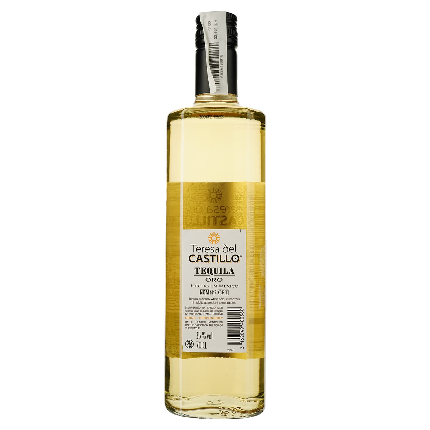 Текіла Teresa del Castillo Oro, 35%, 0,7 л - зображення 3