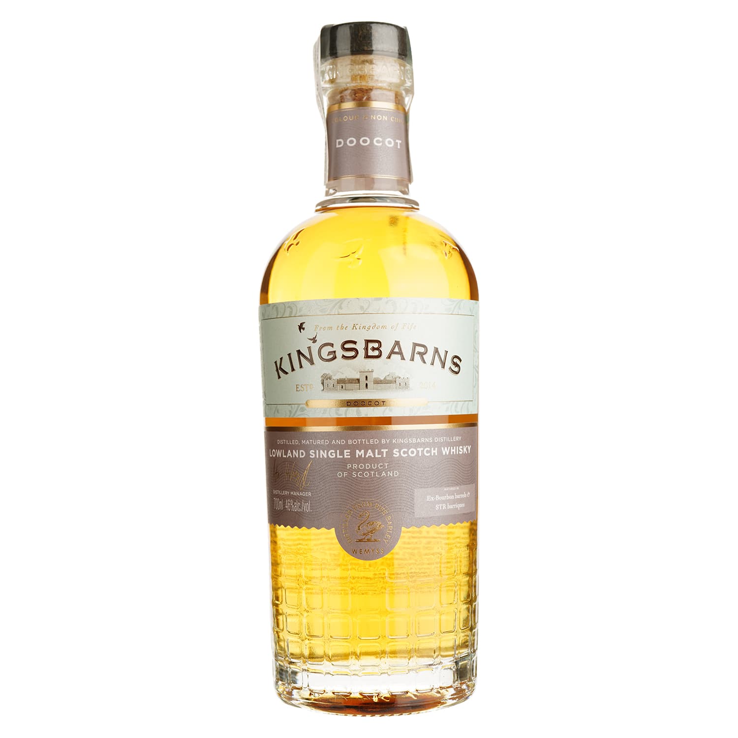 Віскі Kingsbarns Doocot Lowland Single Malt Scotch Whisky 46% 0.7 л в подарунковій коробці - зображення 2