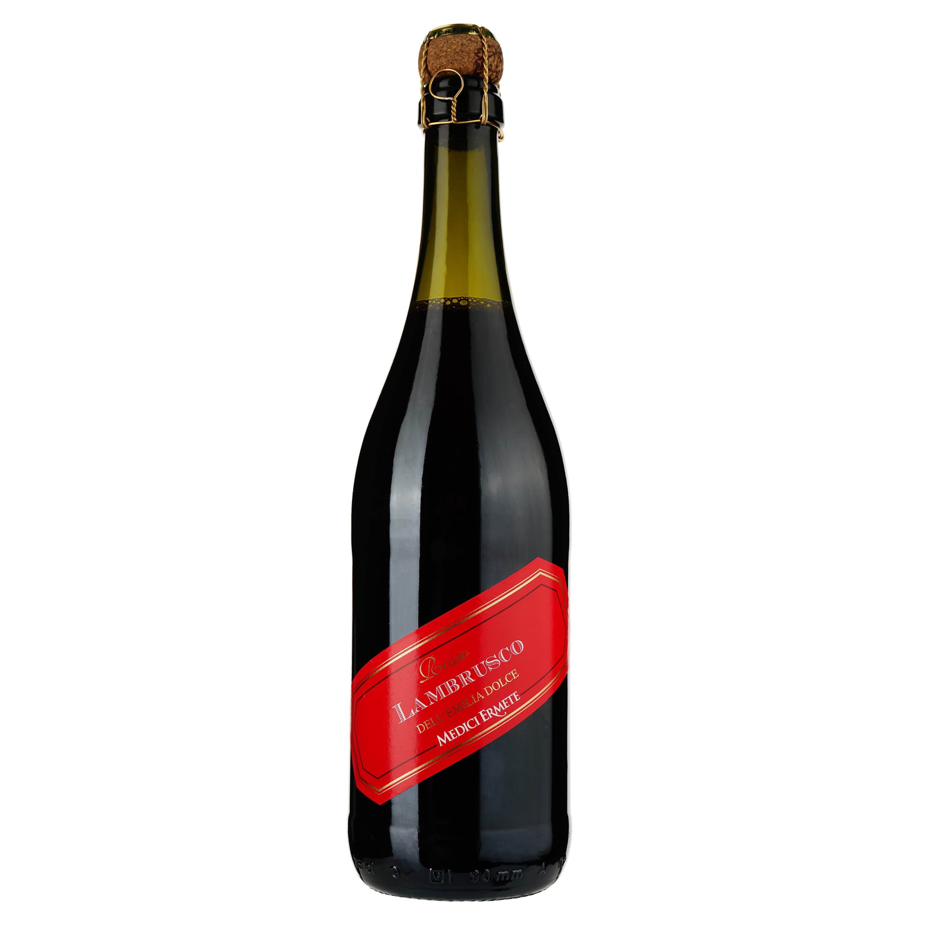 Ігристе вино Medici Ermete Lambrusco dell'Emilia Rosso Frizzante Dolce IGT червоне солодке 8% 0.75 л - зображення 1