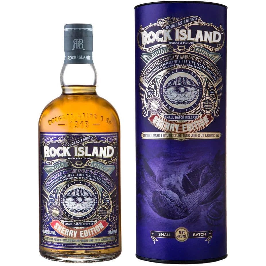 Віскі Douglas Laing Rock Island Sherry Edition Blended Malt Scotch Whisky 46.8% 0.7 л в подарунковій упаковці - зображення 1