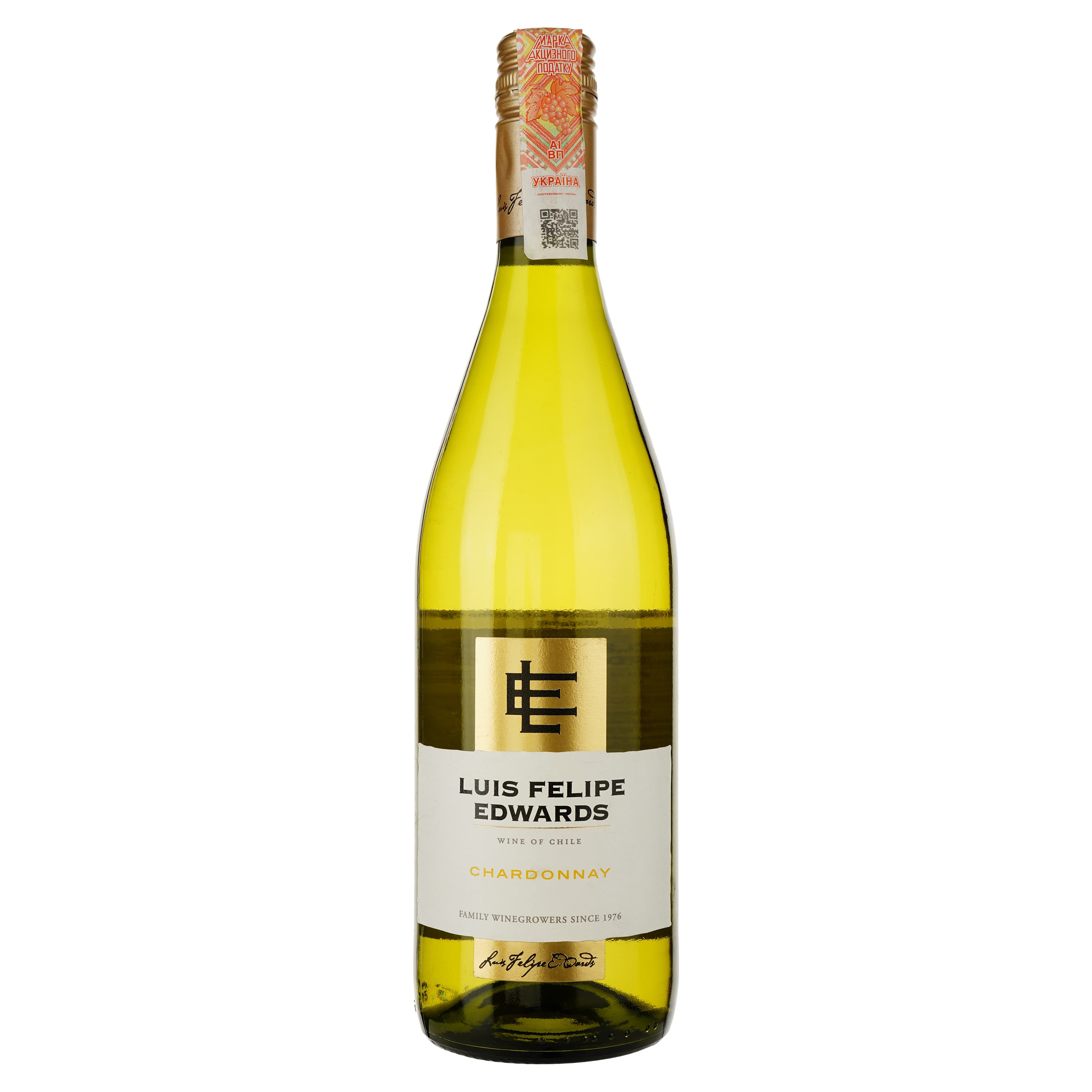 Вино Luis Felipe Edwards Chardonnay, біле, сухе 0,75 л - зображення 1