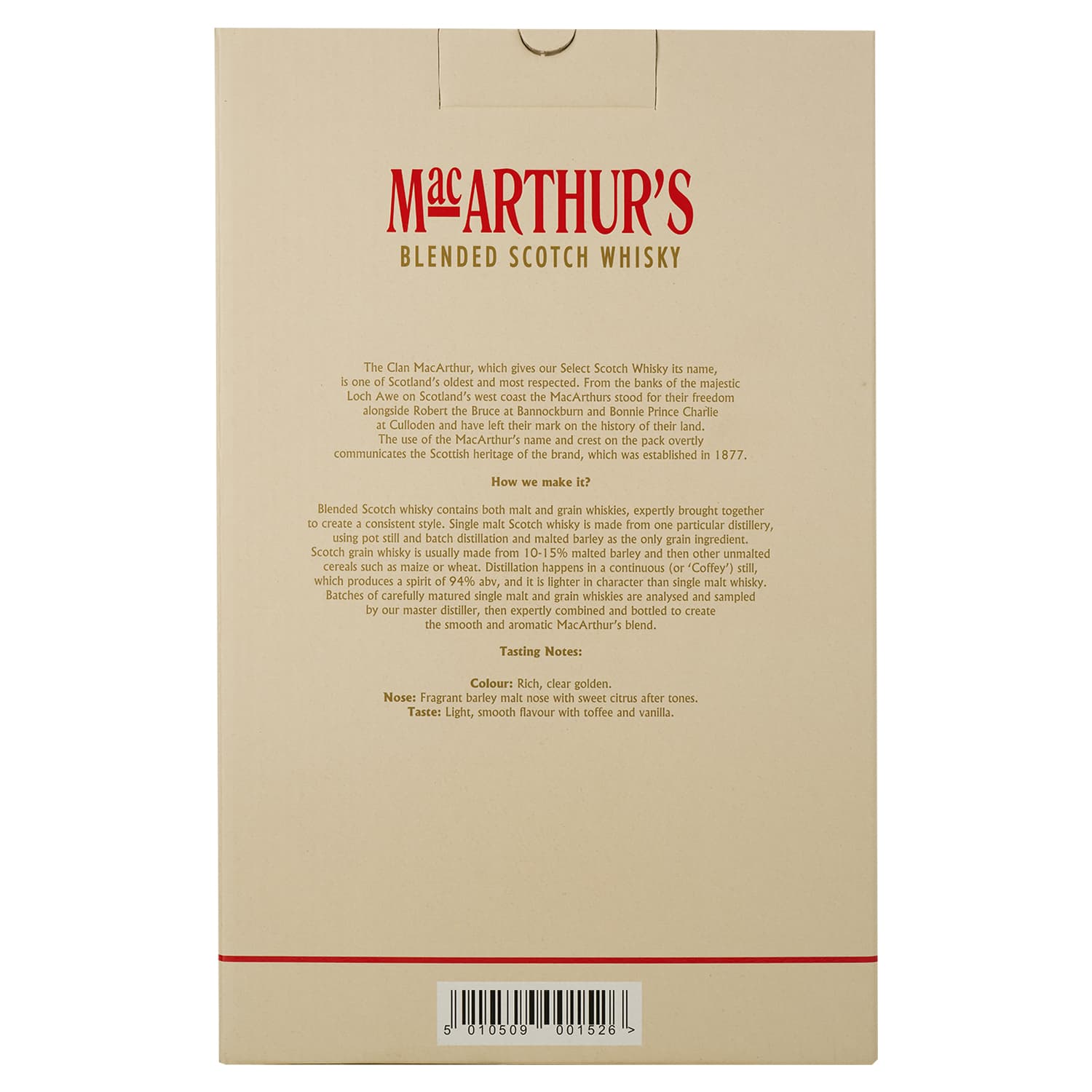 Набір шотландського Віскі MacArthurs, 40%, 0,7 л + 1 склянка - зображення 7