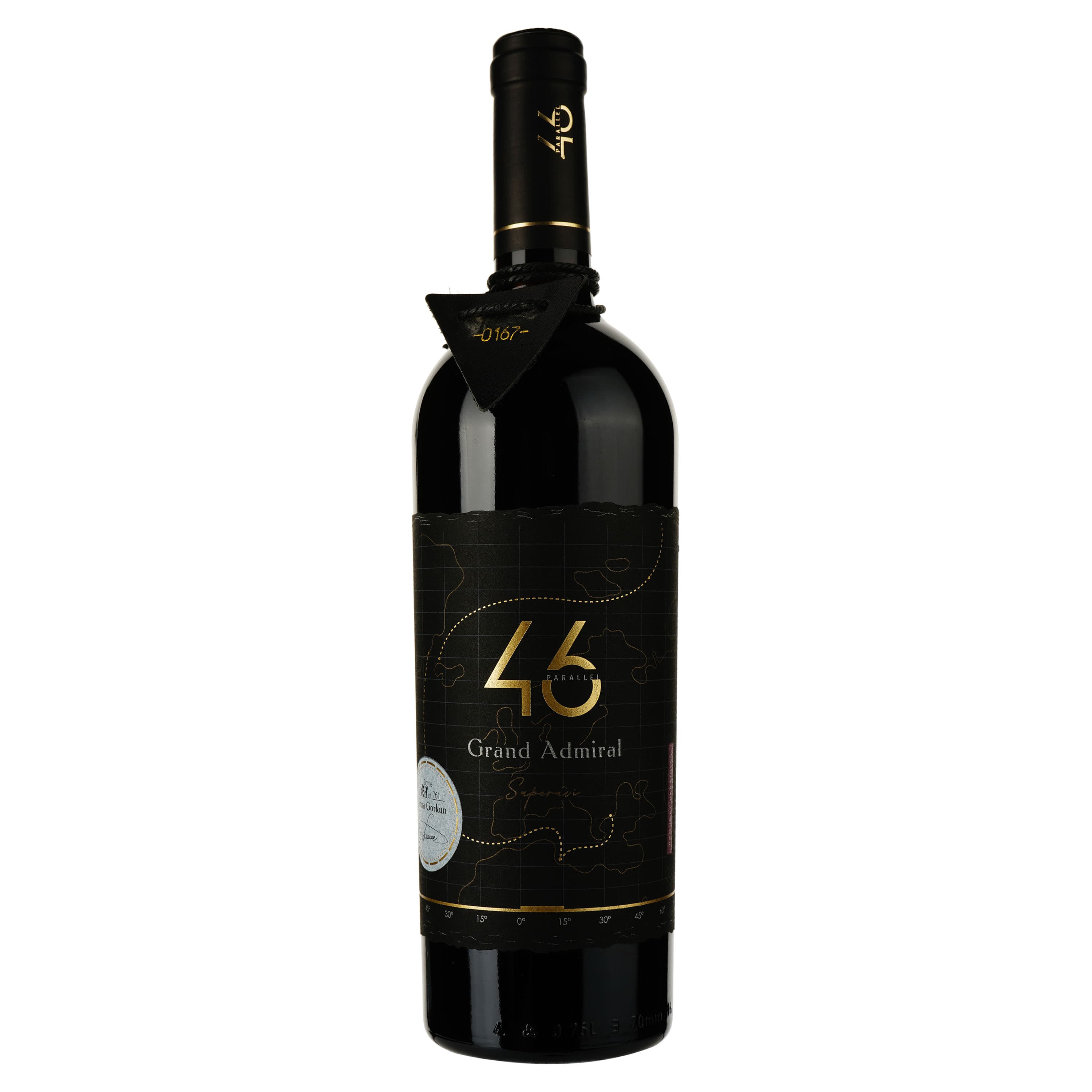 Вино 46 Parallel Grand Admiral Saperavi, червоне, сухе, 0,75 л - зображення 1