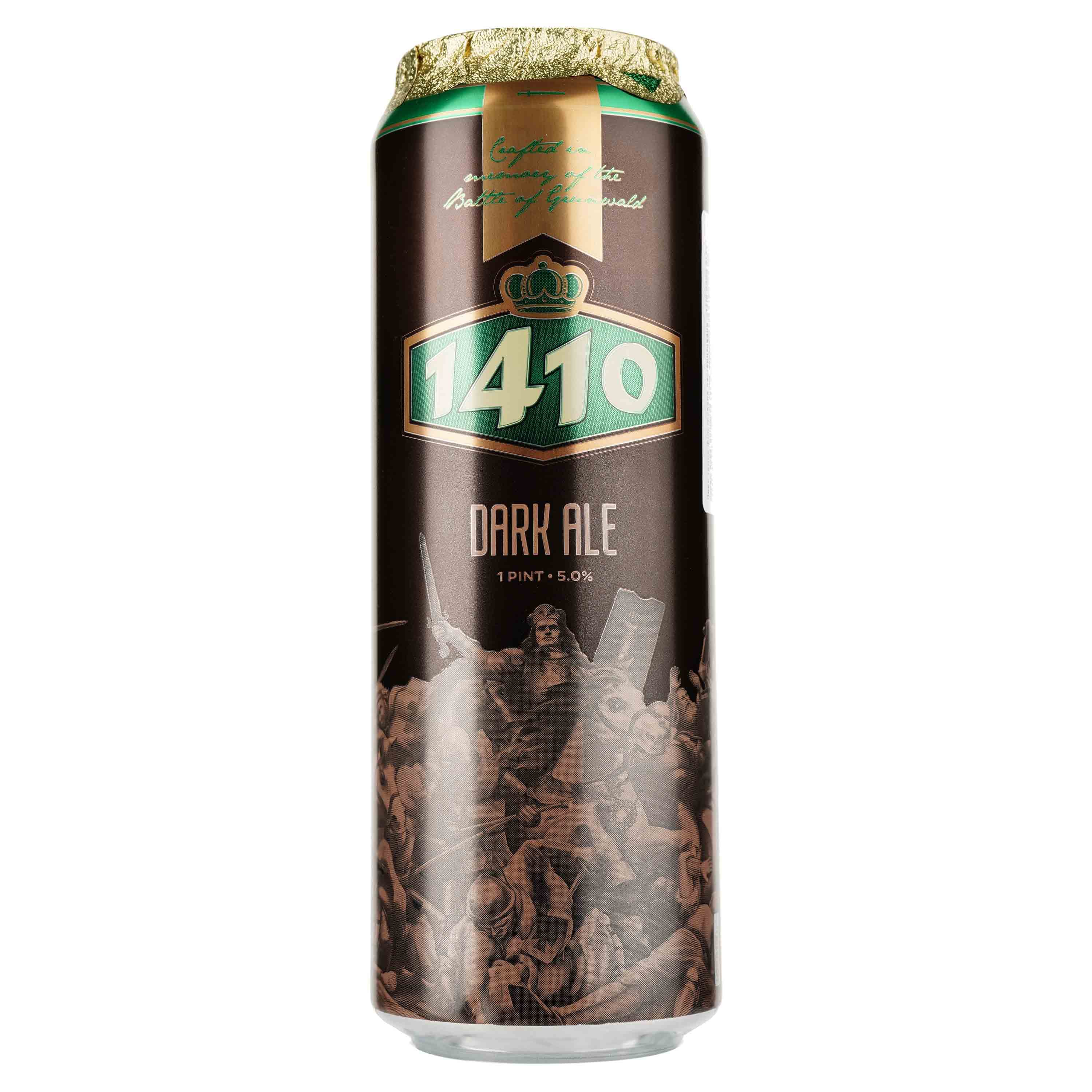 Пиво Volfas Engelman 1410 Tamsusis темне, 5%, з/б, 0.568 л - зображення 1
