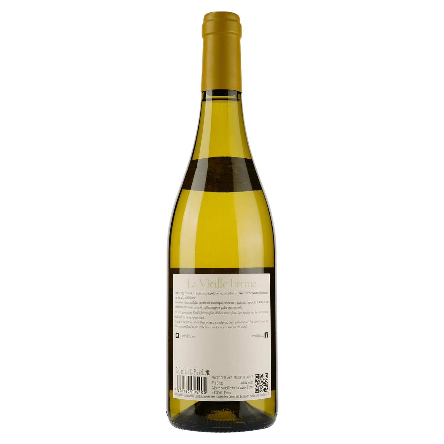 Вино La Vieille Ferme Perrin et Fils, біле, сухе, 12,5%, 0,75 л - зображення 2