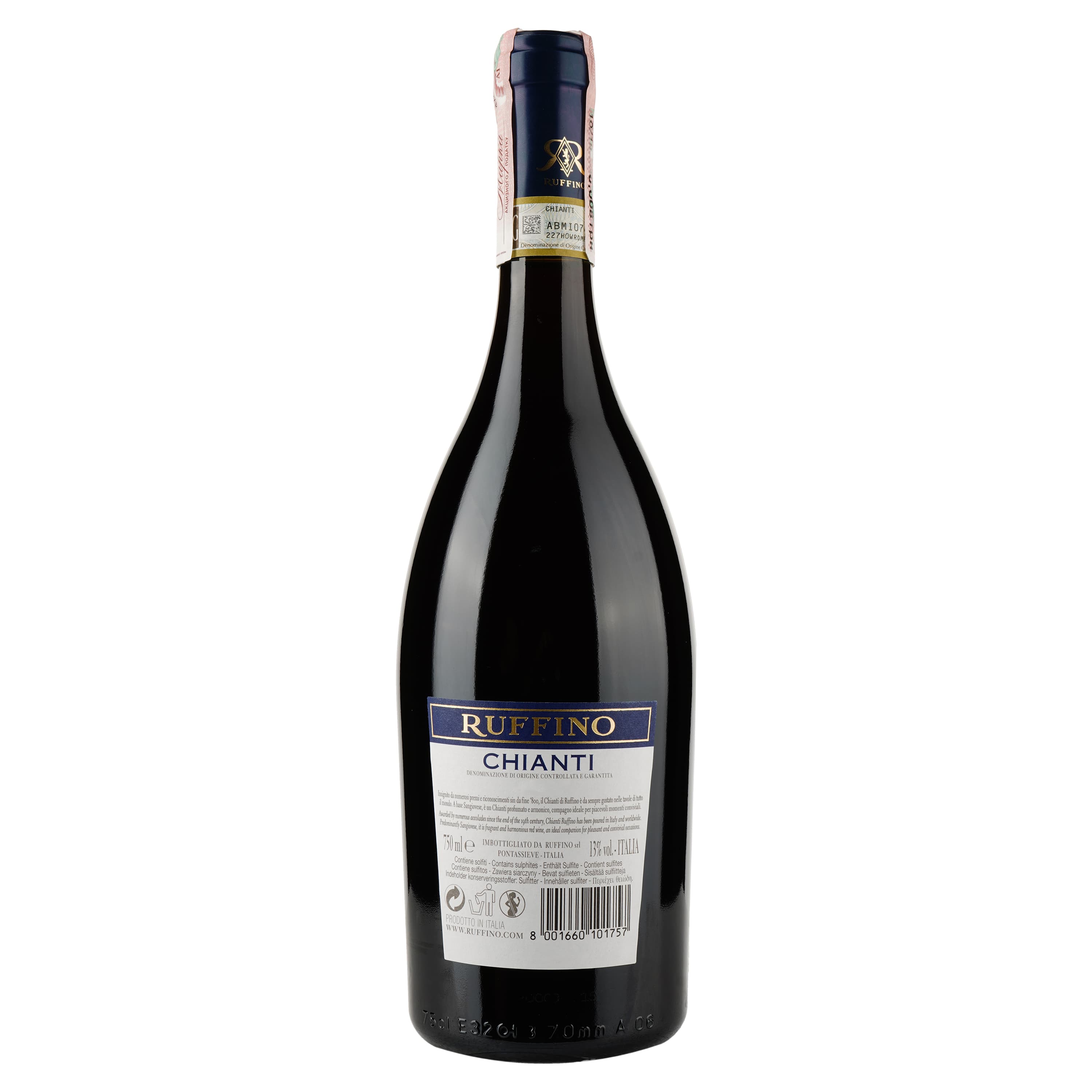Вино Ruffino Chianti DOCG, червоне, сухе, 12,5%, 0,75 л - зображення 2