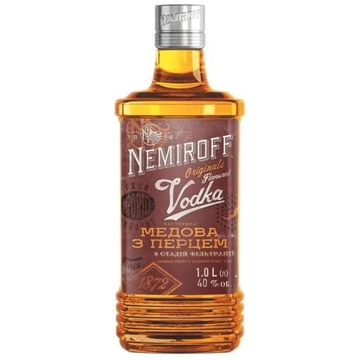 Настоянка Nemiroff Originals Українська медова з перцем 40% 1 л - зображення 1
